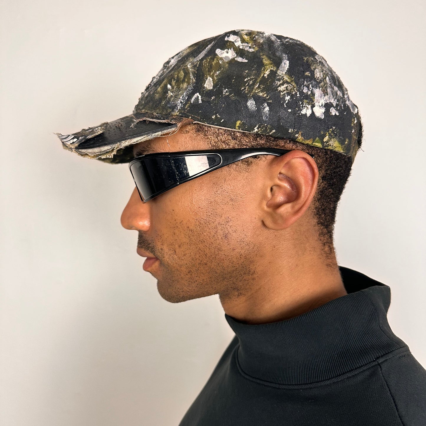‘This Way’ Brown/Green Camouflage Rhinestone Hat