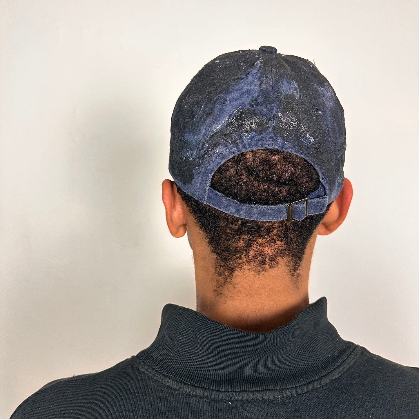 Black & Blue Indie Barbed Wire Distressed Pierced Hat