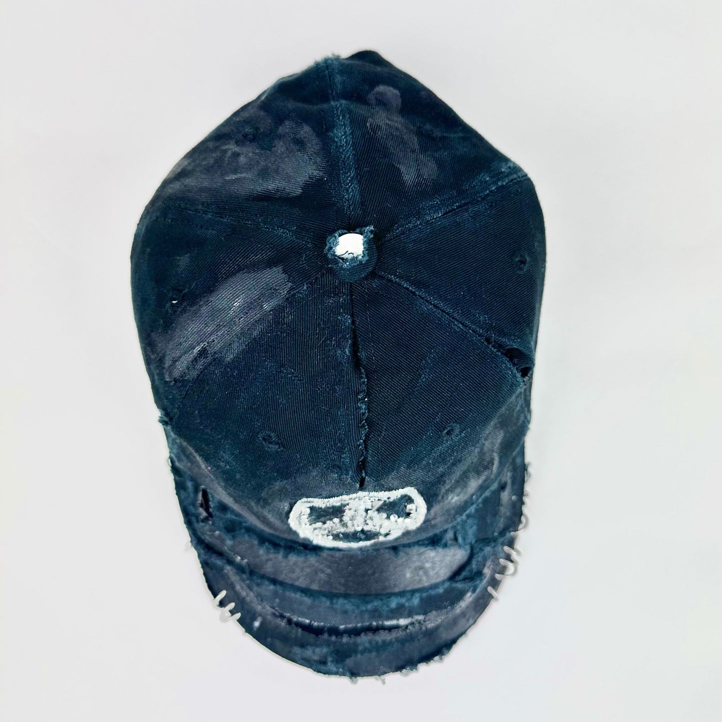 ASTROBOI* x Mercedes Rhinestone Black Distressed Hat