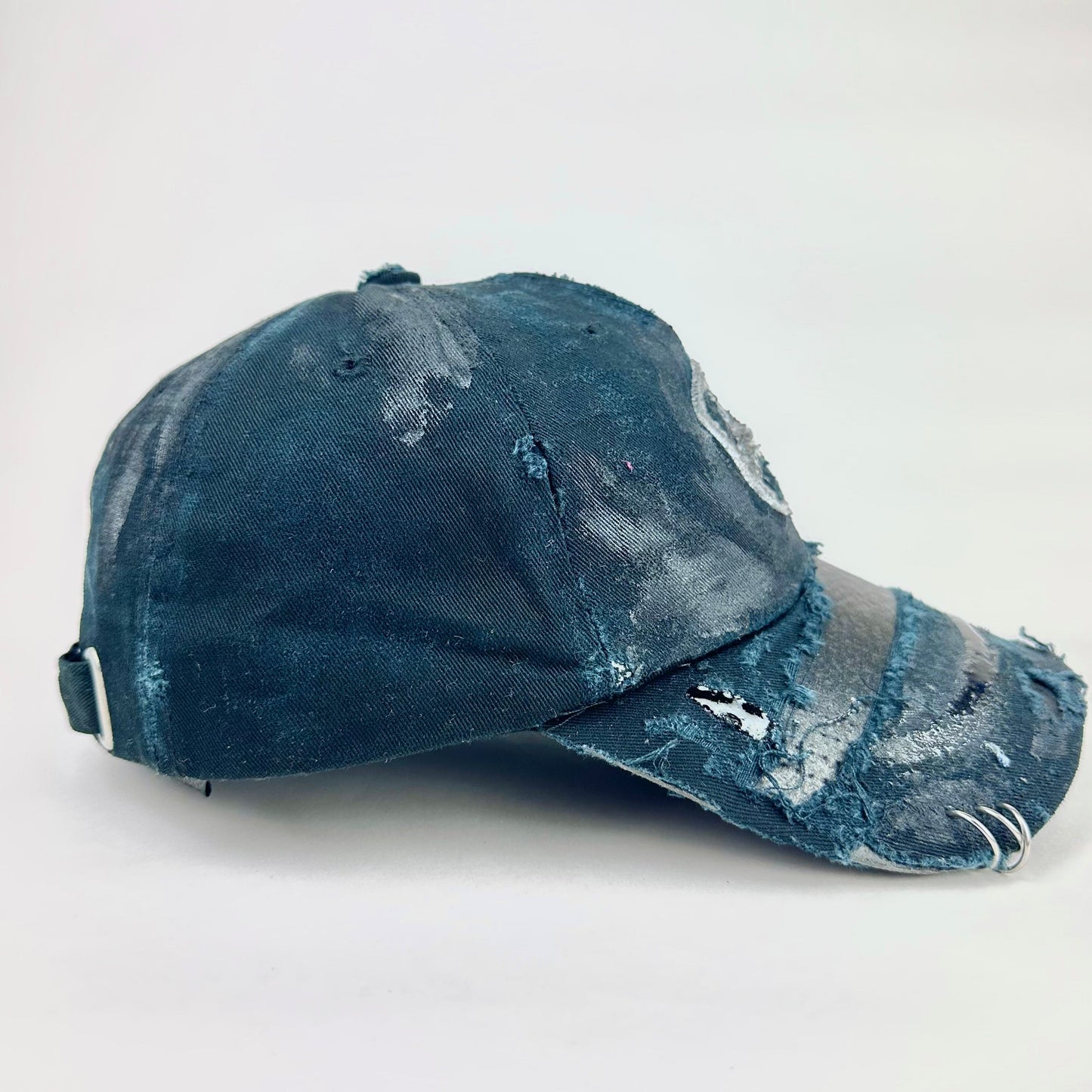 ASTROBOI* x Mercedes Rhinestone Black Distressed Hat