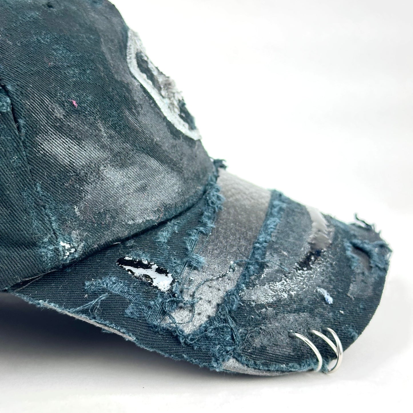 ASTROBOI* x Mercedes Rhinestone Black Distressed Hat