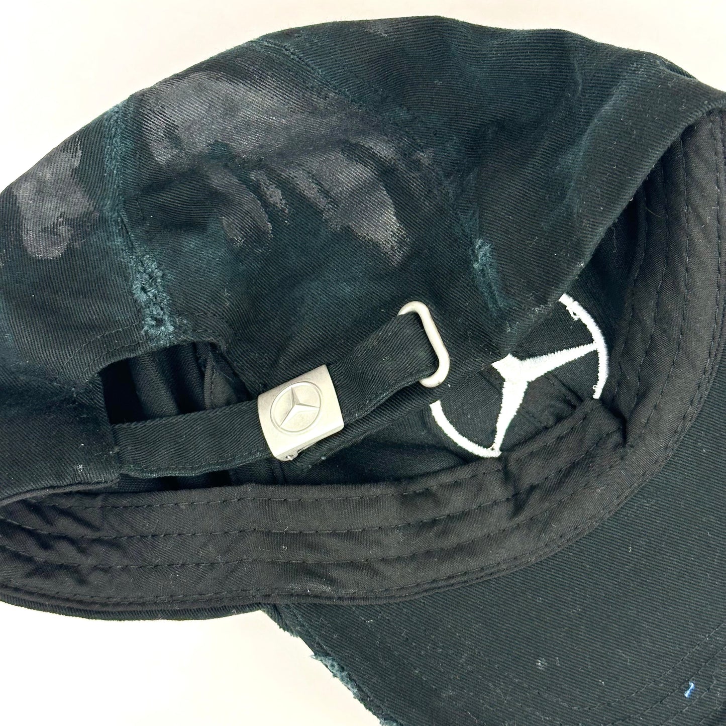 ASTROBOI* x Mercedes Rhinestone Black Distressed Hat