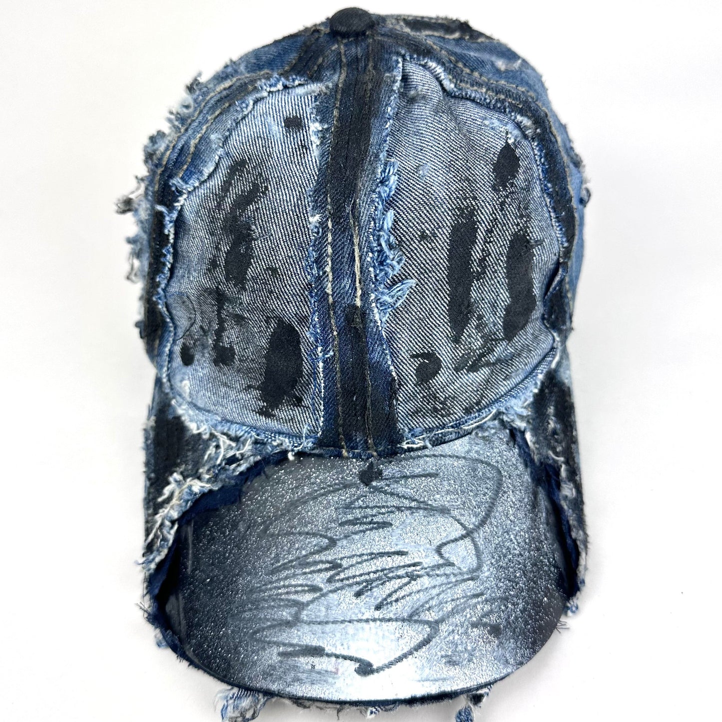 ASTROBOI* 'Denim Punk' Blue Distressed Hat