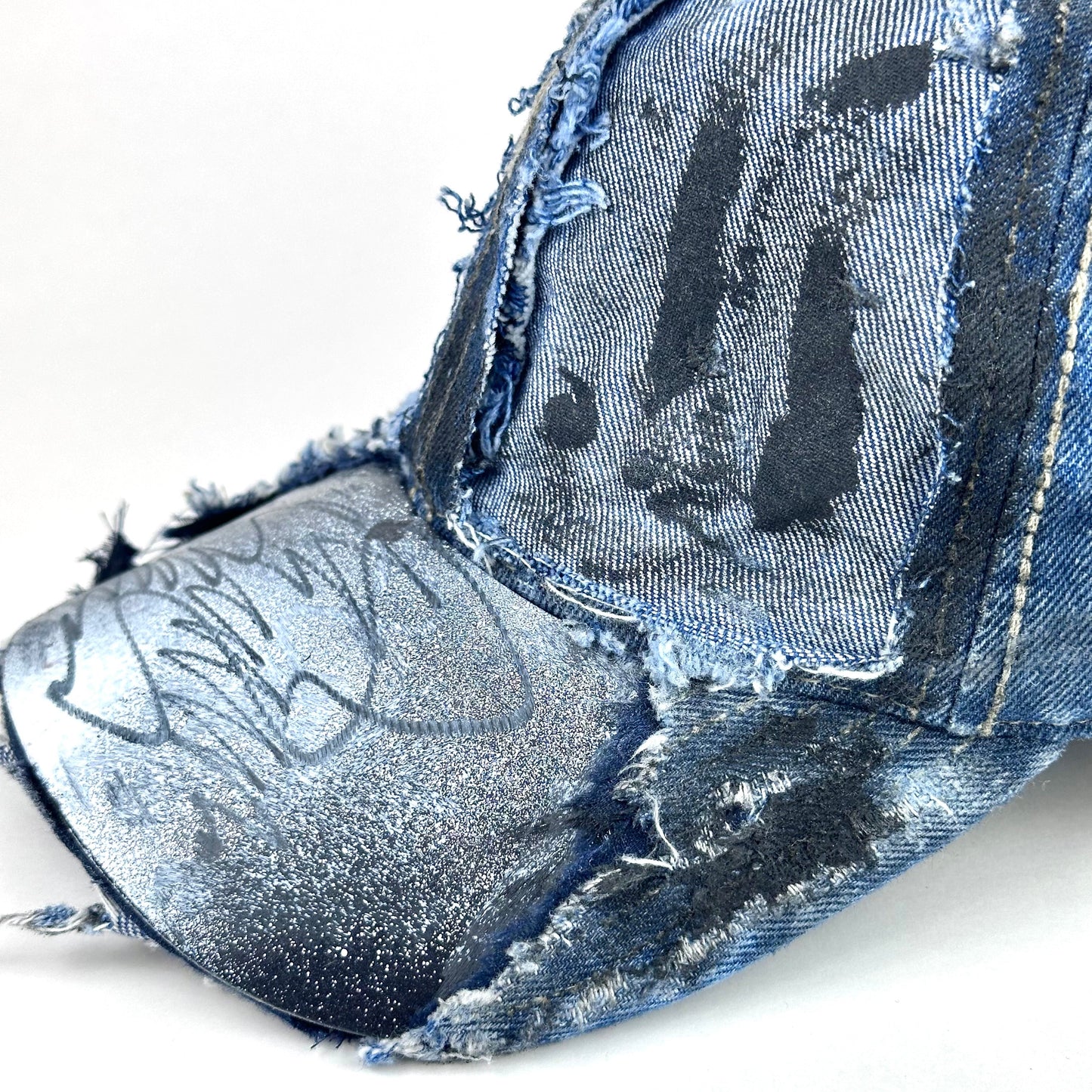 ASTROBOI* 'Denim Punk' Blue Distressed Hat