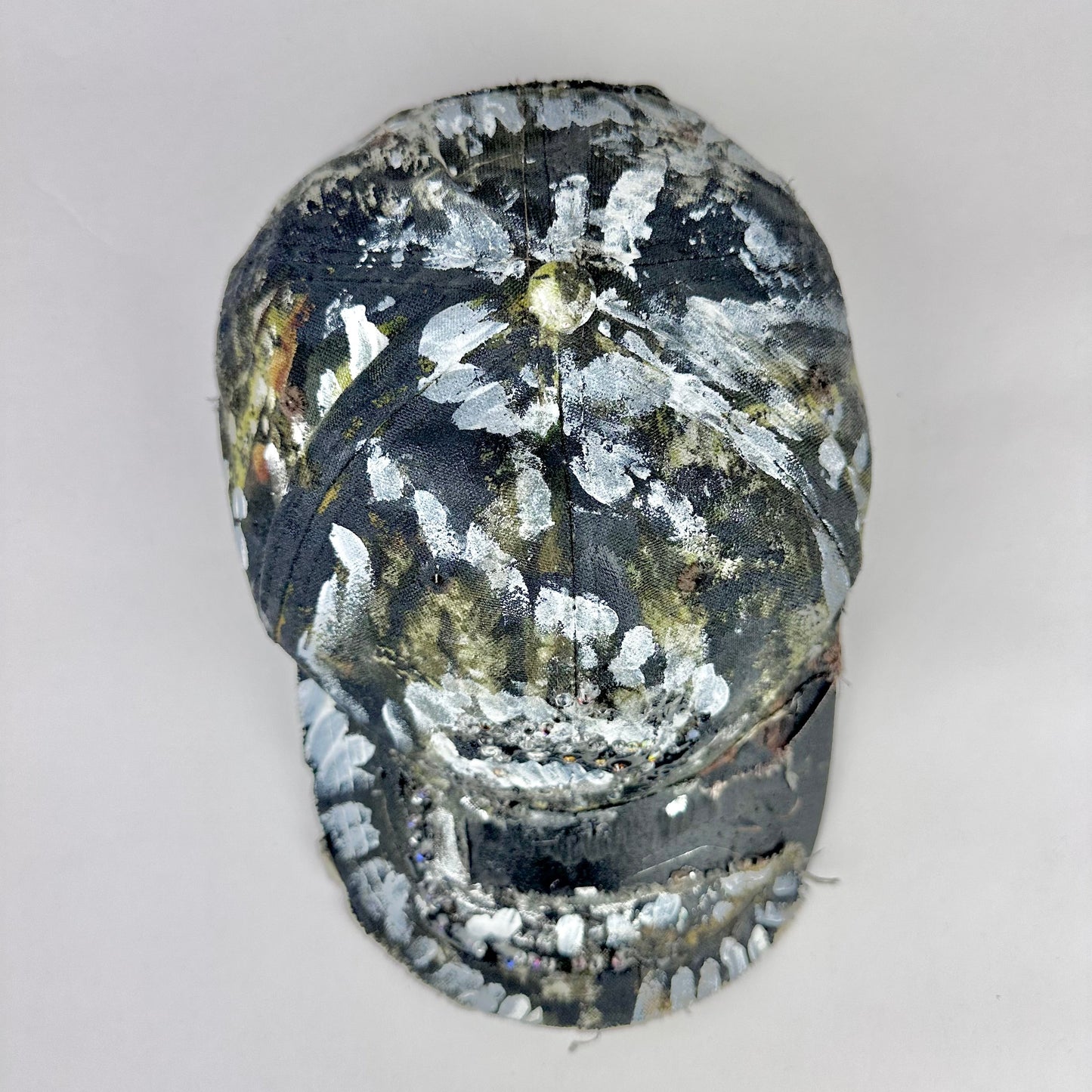 ASTROBOI* ‘This Way’ Brown/Green Camouflage Rhinestone Hat