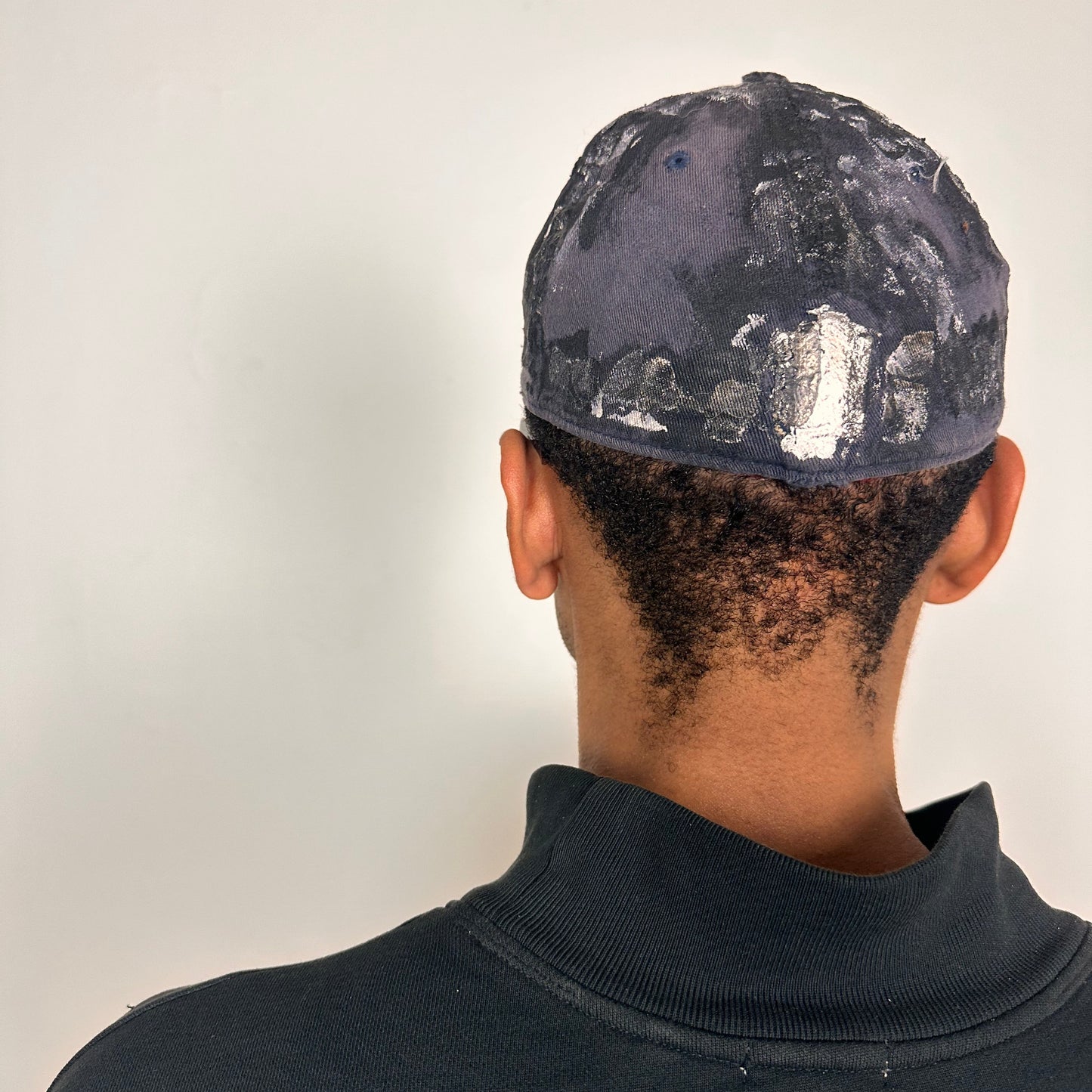 ‘Property Of’ Navy Painted Fitted Cap