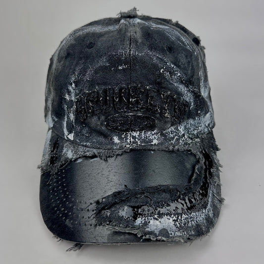ASTROBOI* Brooklyn Painted Black Distressed Resin Hat