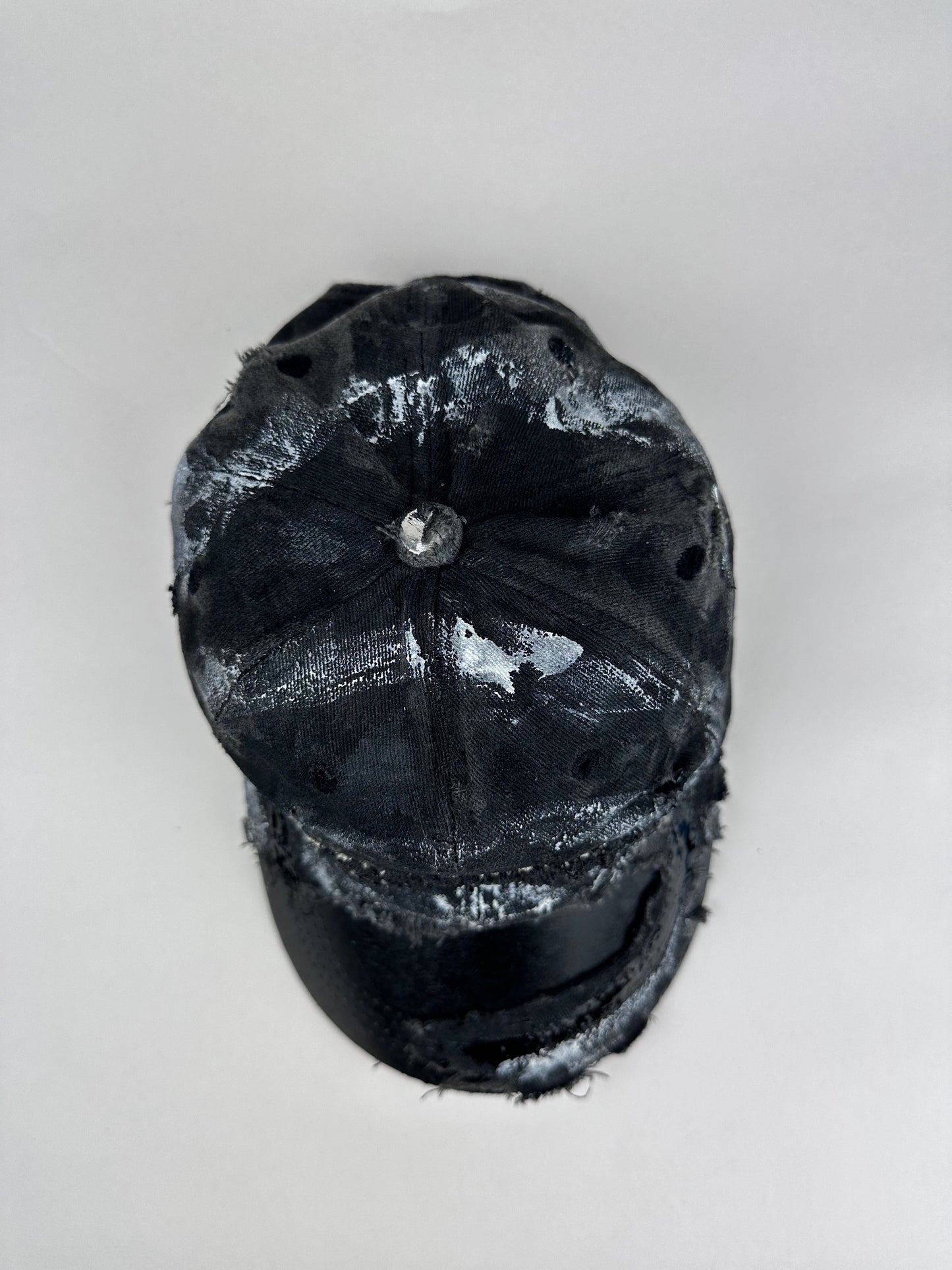 ASTROBOI* Brooklyn Painted Black Distressed Resin Hat