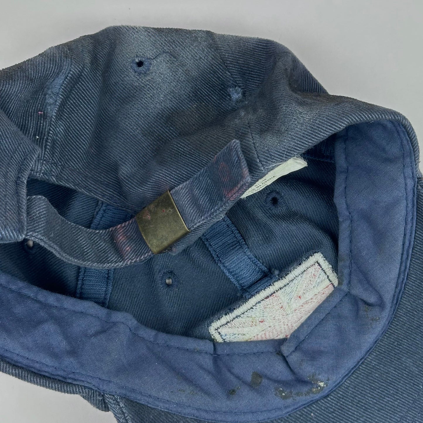 ASTROBOI* 'London Rain' Navy Distressed Union Jack Resin Pierced Hat