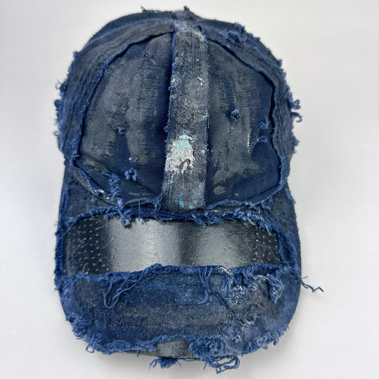 ASTROBOI* 'Theo' Blue Deconstructed Distressed Hat