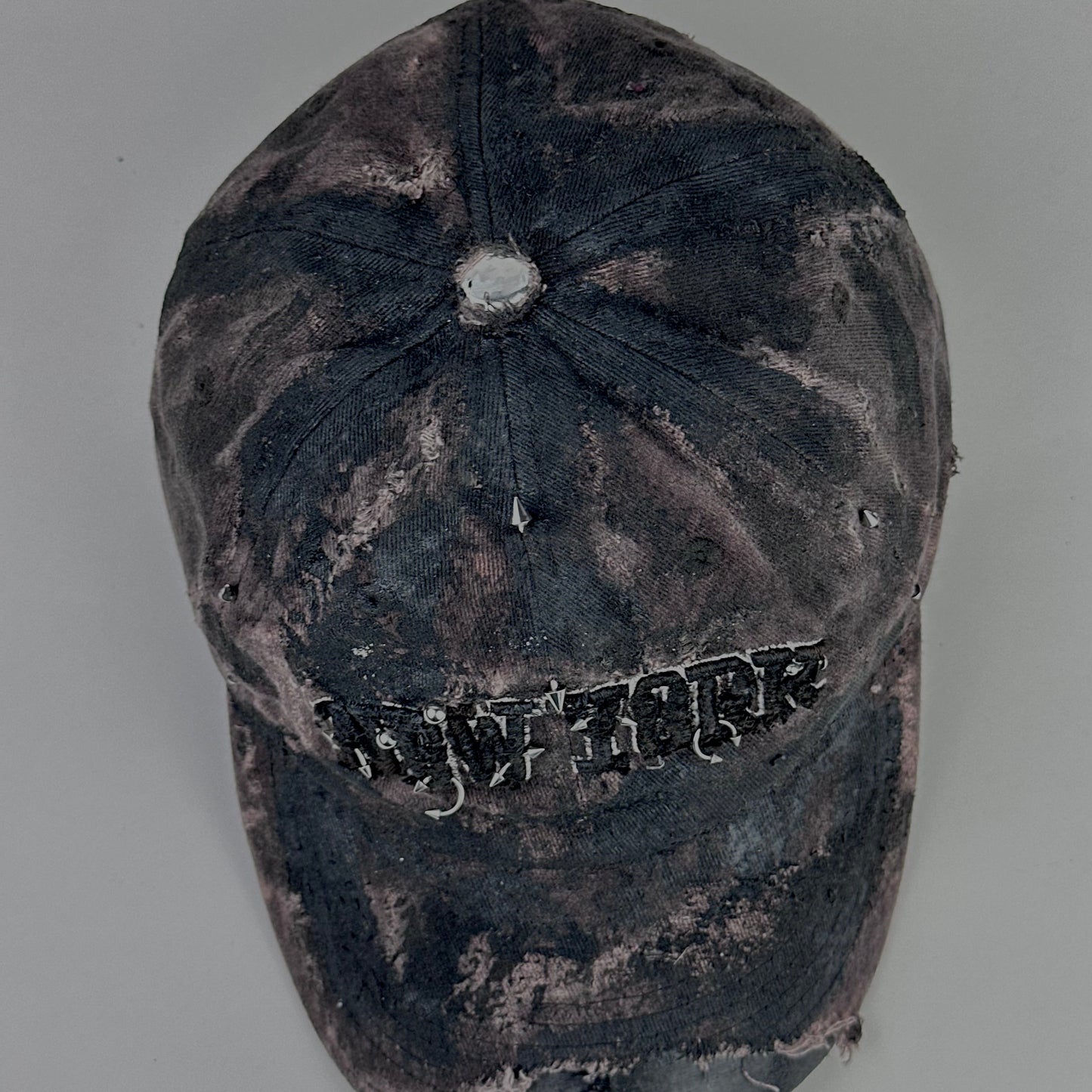ASTROBOI* NEW YORK 'Soil' Brown & Black Distressed Pierced Hat