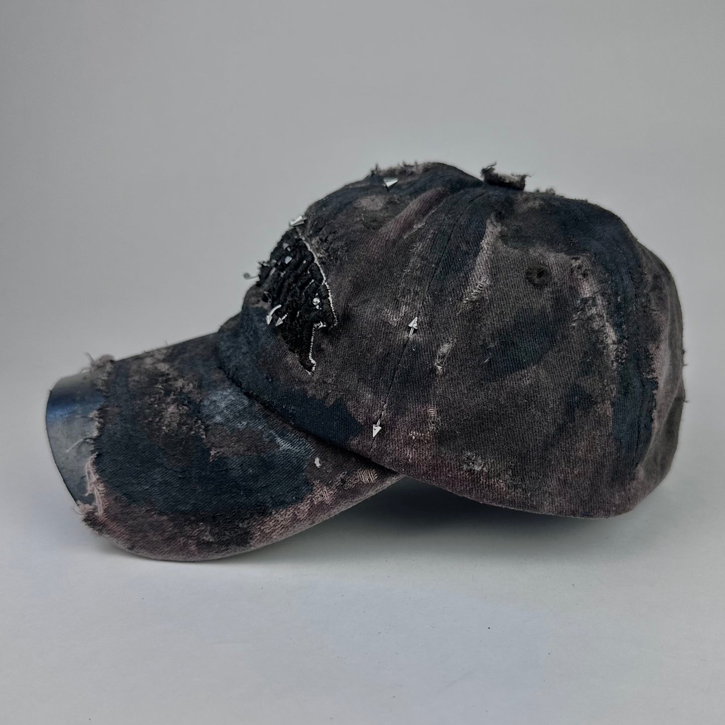 ASTROBOI* NEW YORK 'Soil' Brown & Black Distressed Pierced Hat