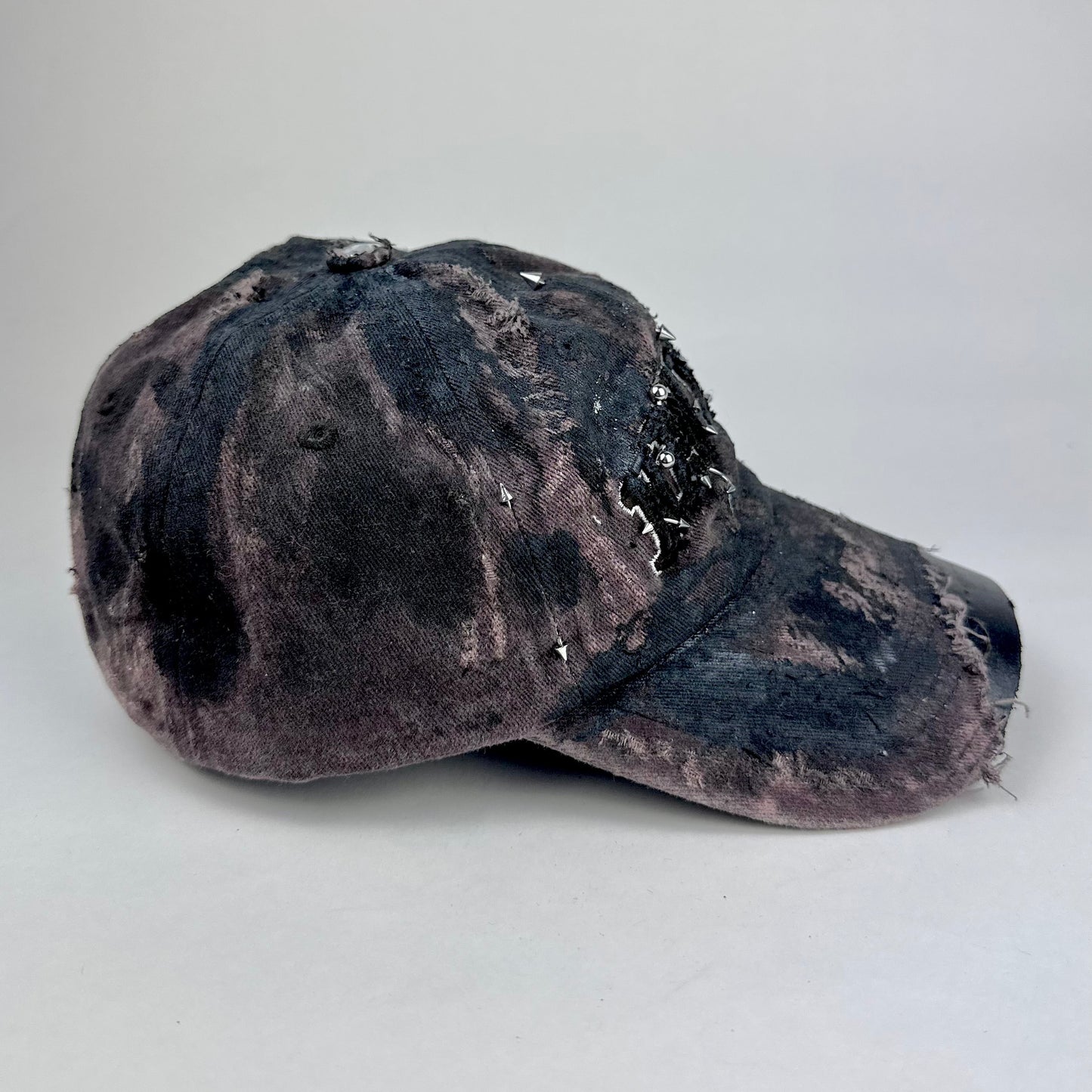 ASTROBOI* NEW YORK 'Soil' Brown & Black Distressed Pierced Hat
