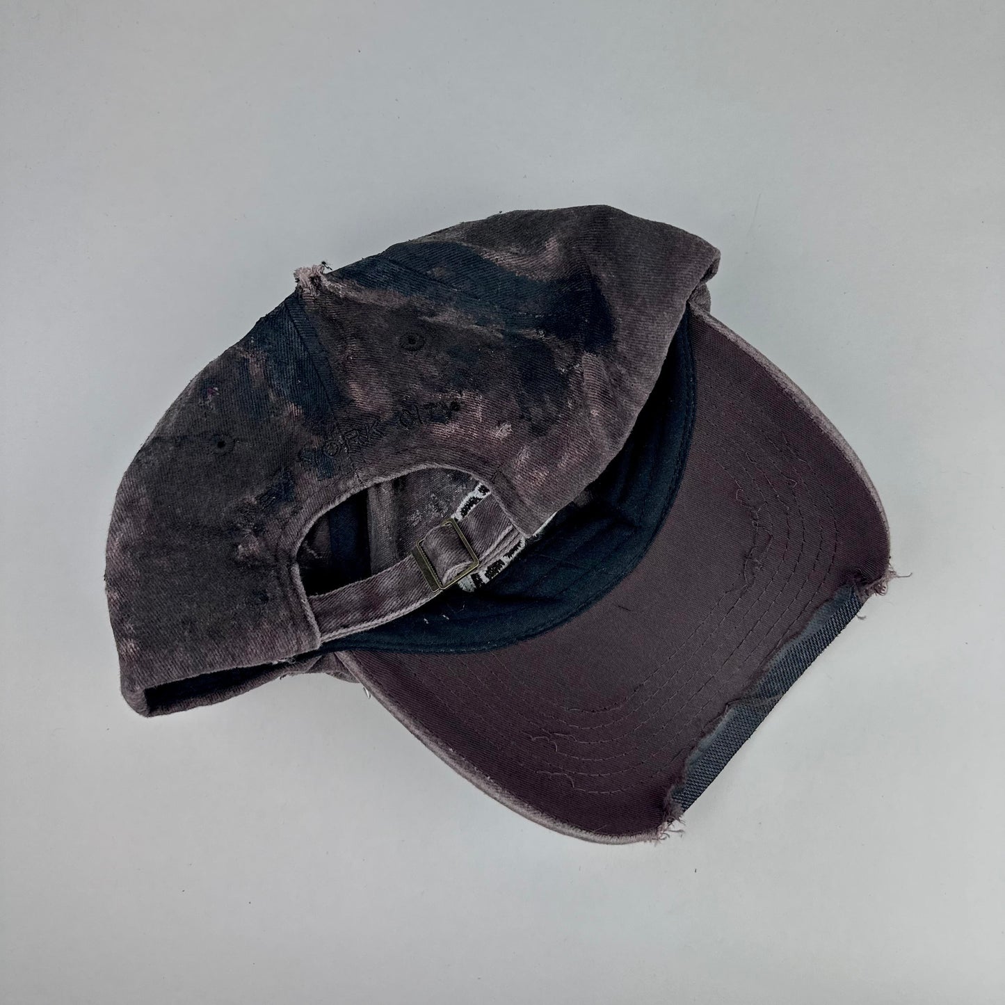 ASTROBOI* NEW YORK 'Soil' Brown & Black Distressed Pierced Hat