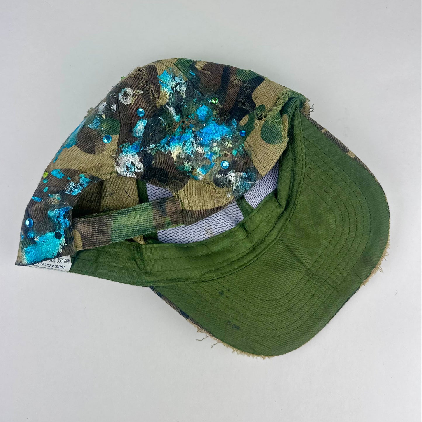 'Luther' Brown Camouflage Metallic Rhinestone Hat