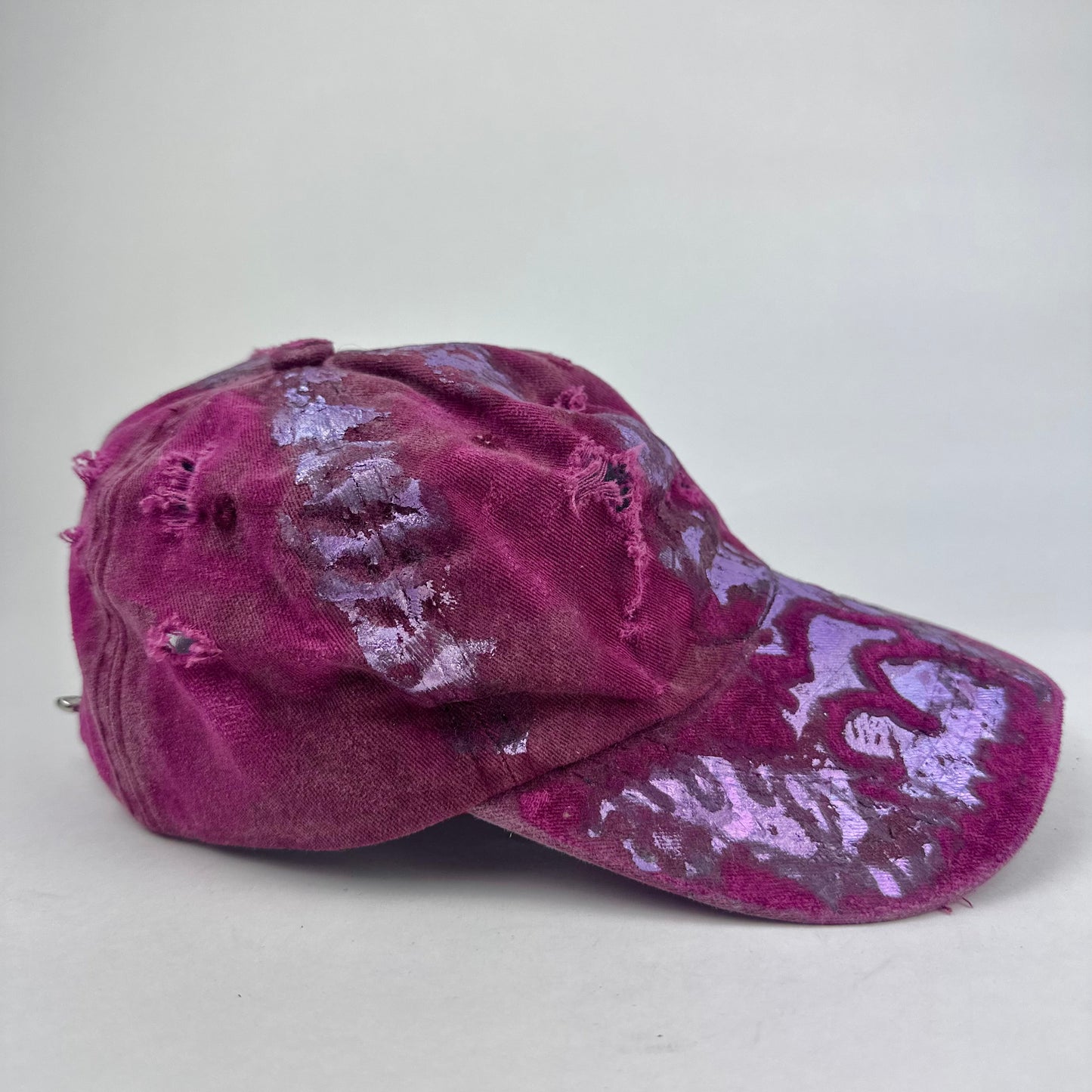 ASTROBOI* 'Mars' Burgundy Distressed Metallic Hat