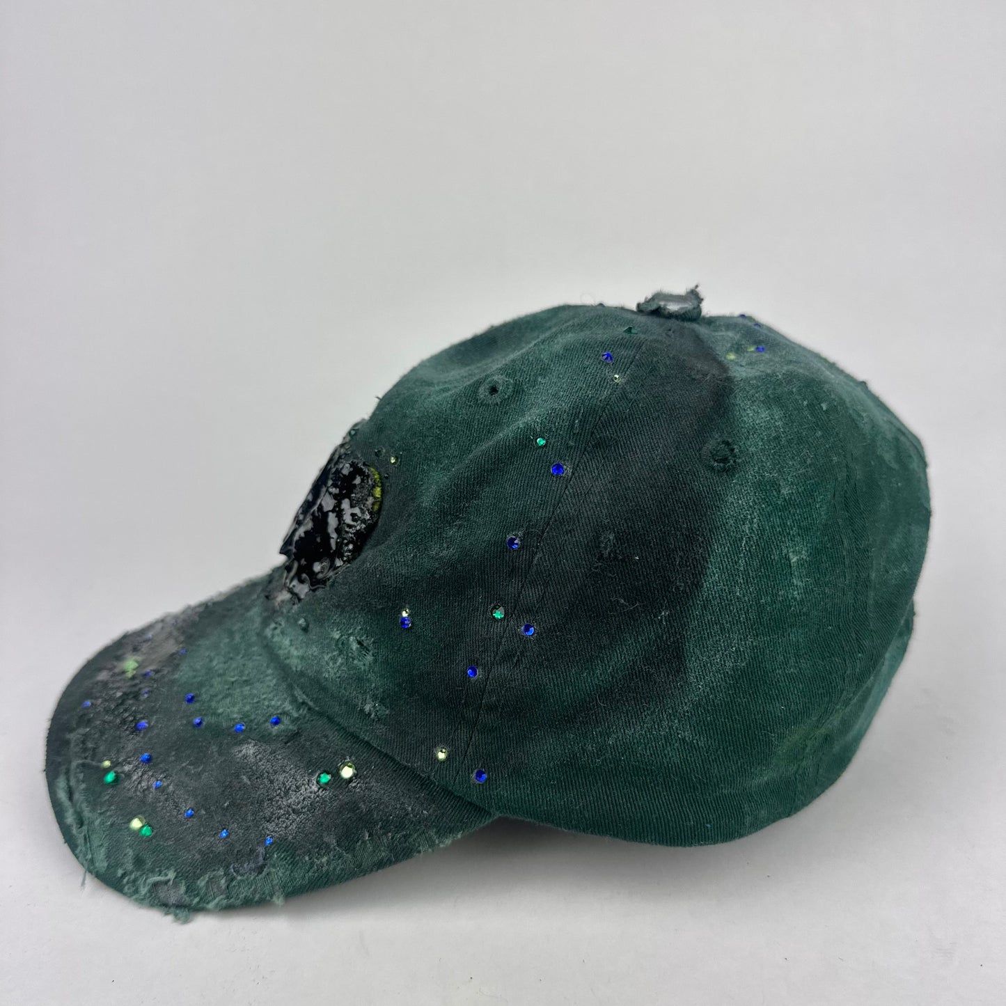 'Goop 818' Green Rhinestone Baseball hat