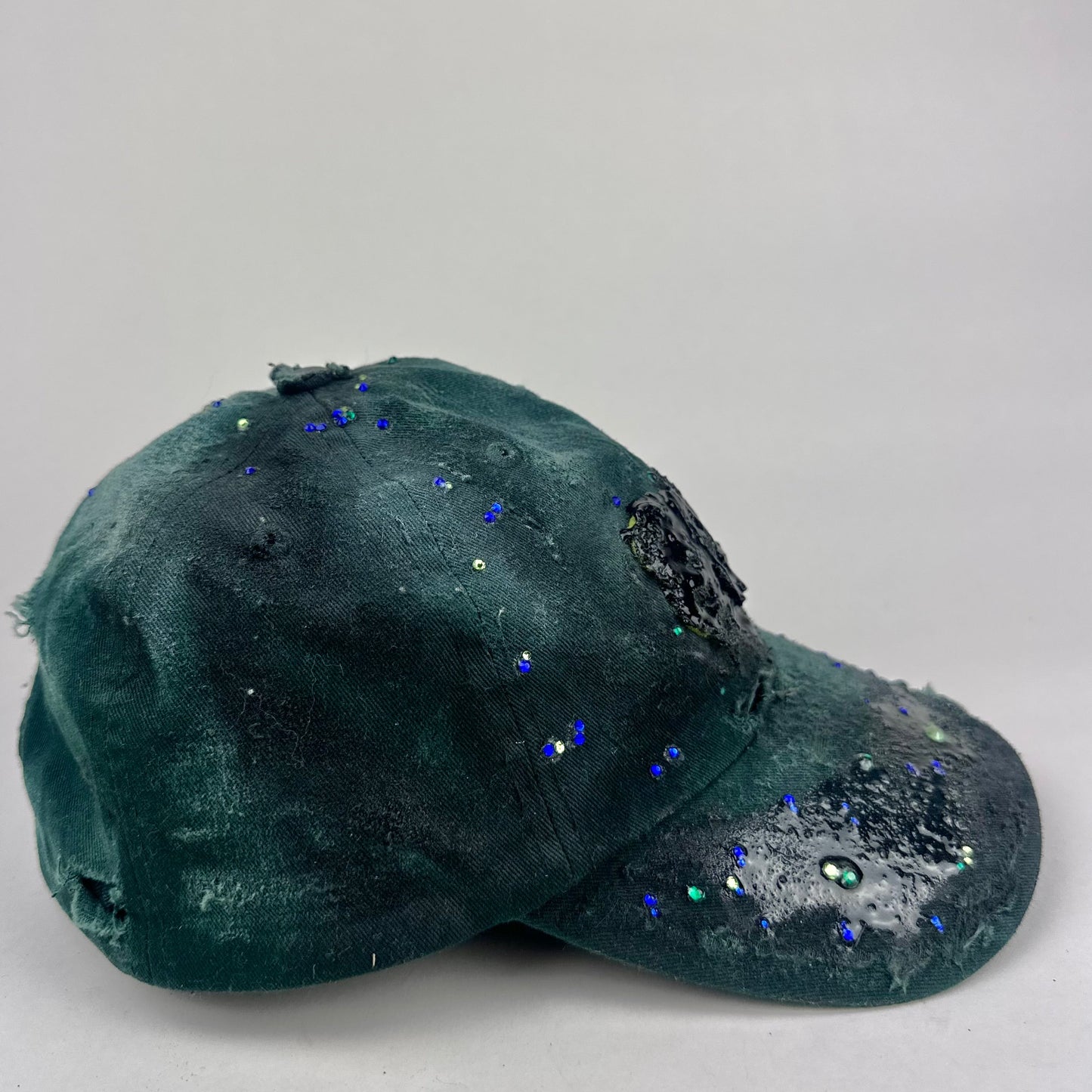 'Goop 818' Green Rhinestone Baseball hat