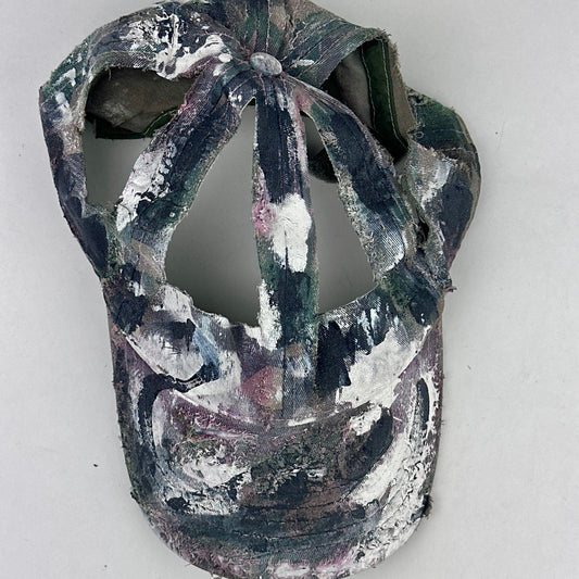 ASTROBOI* 'MM6' Brown Camo Deconstructed Cut-Out Hat