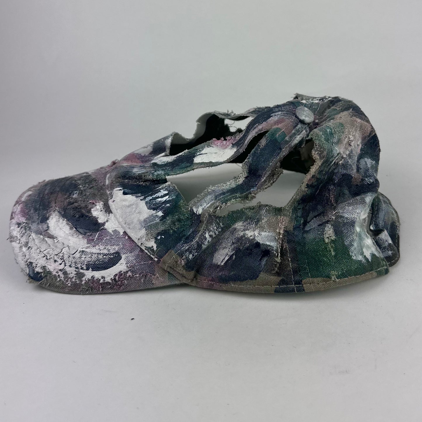 ASTROBOI* 'MM6' Brown Camo Deconstructed Cut-Out Hat