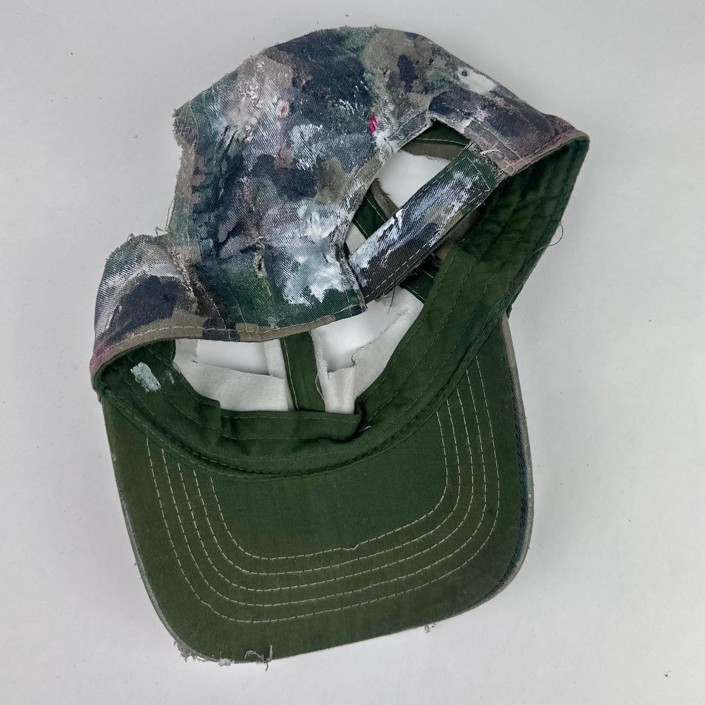 ASTROBOI* 'MM6' Brown Camo Deconstructed Cut-Out Hat