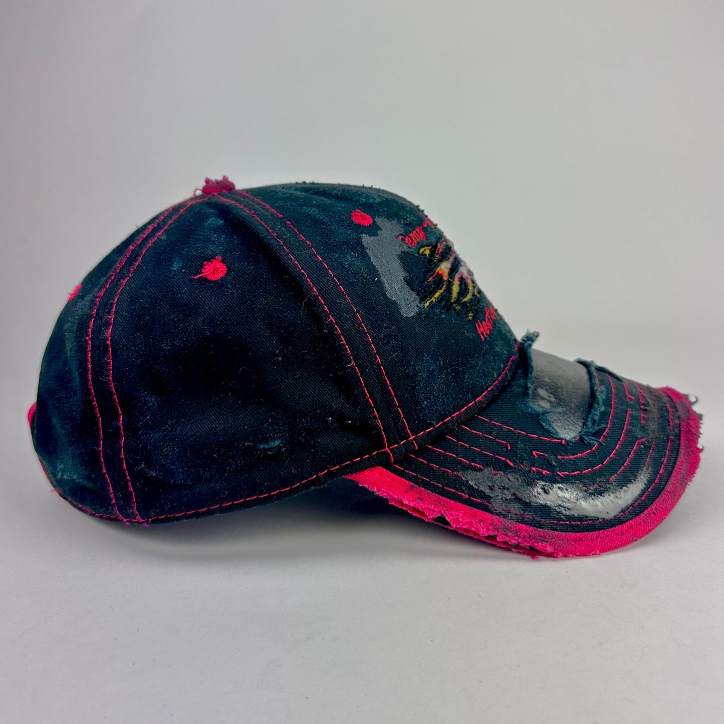 ASTROBOI* 'Heating + Cooling' Black Pierced Rhinestone Hat