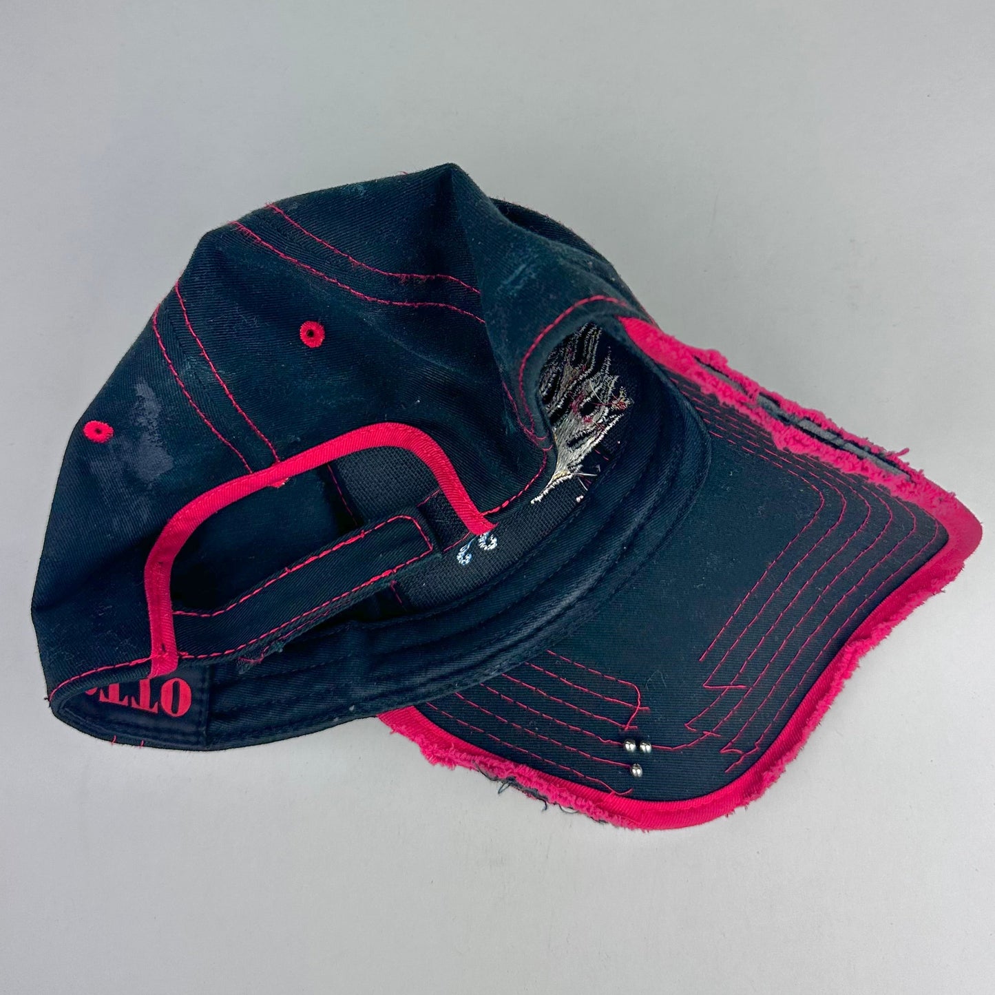 ASTROBOI* 'Heating + Cooling' Black Pierced Rhinestone Hat