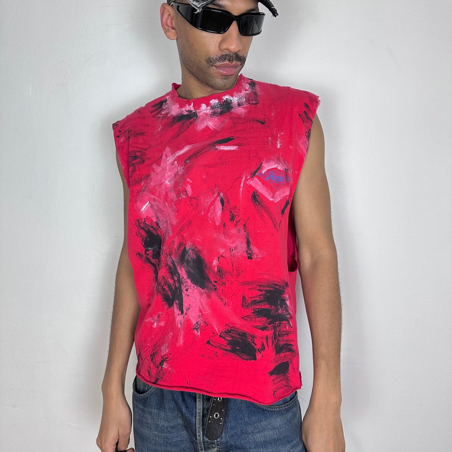 ASTROBOI* Hobie Red Painterly Graphic T-Shirt - 2XL