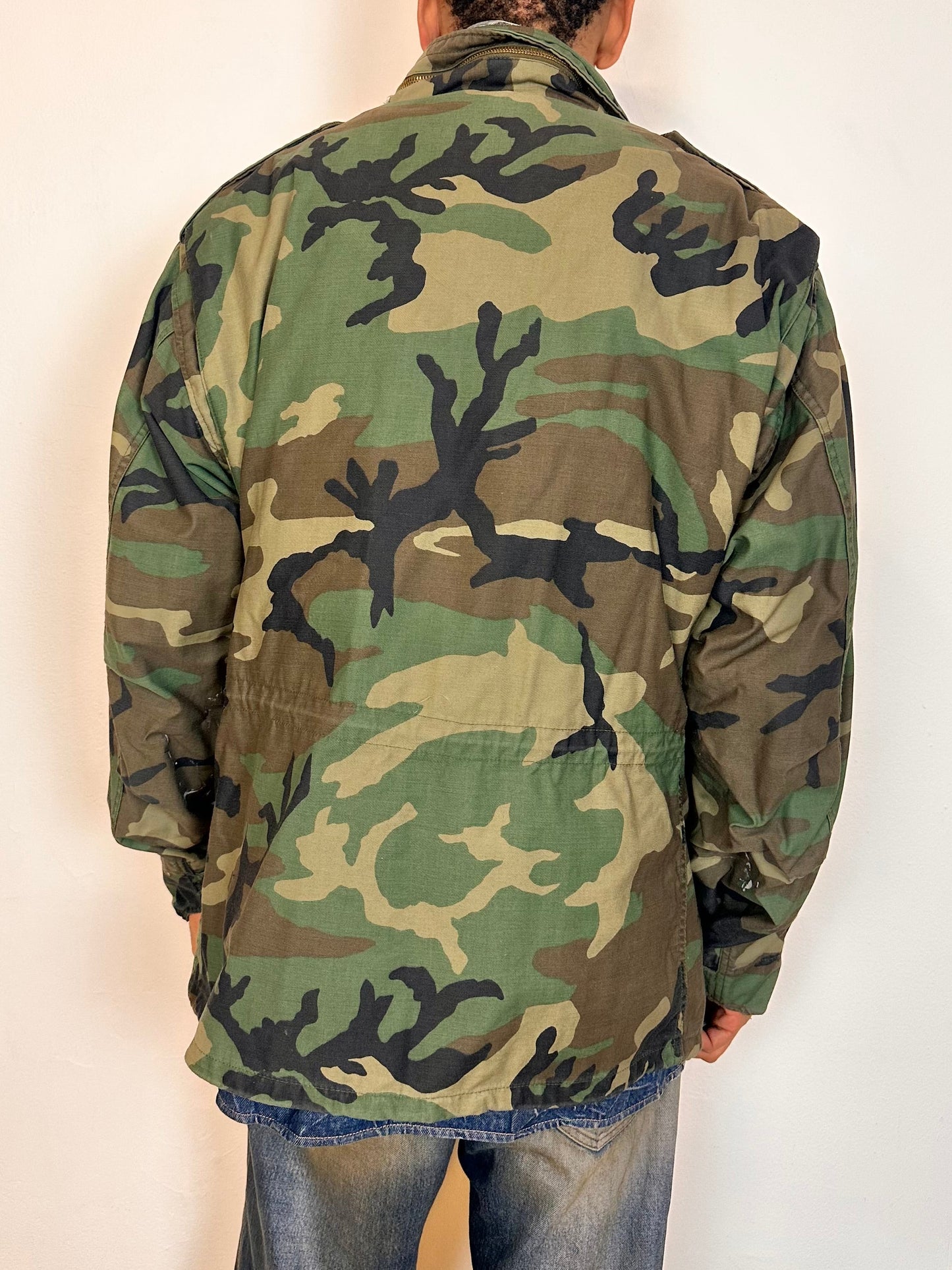 ASTROBOI* 'X Marks The Spot' Oversized Painted Camouflage Jacket - XXL Regular