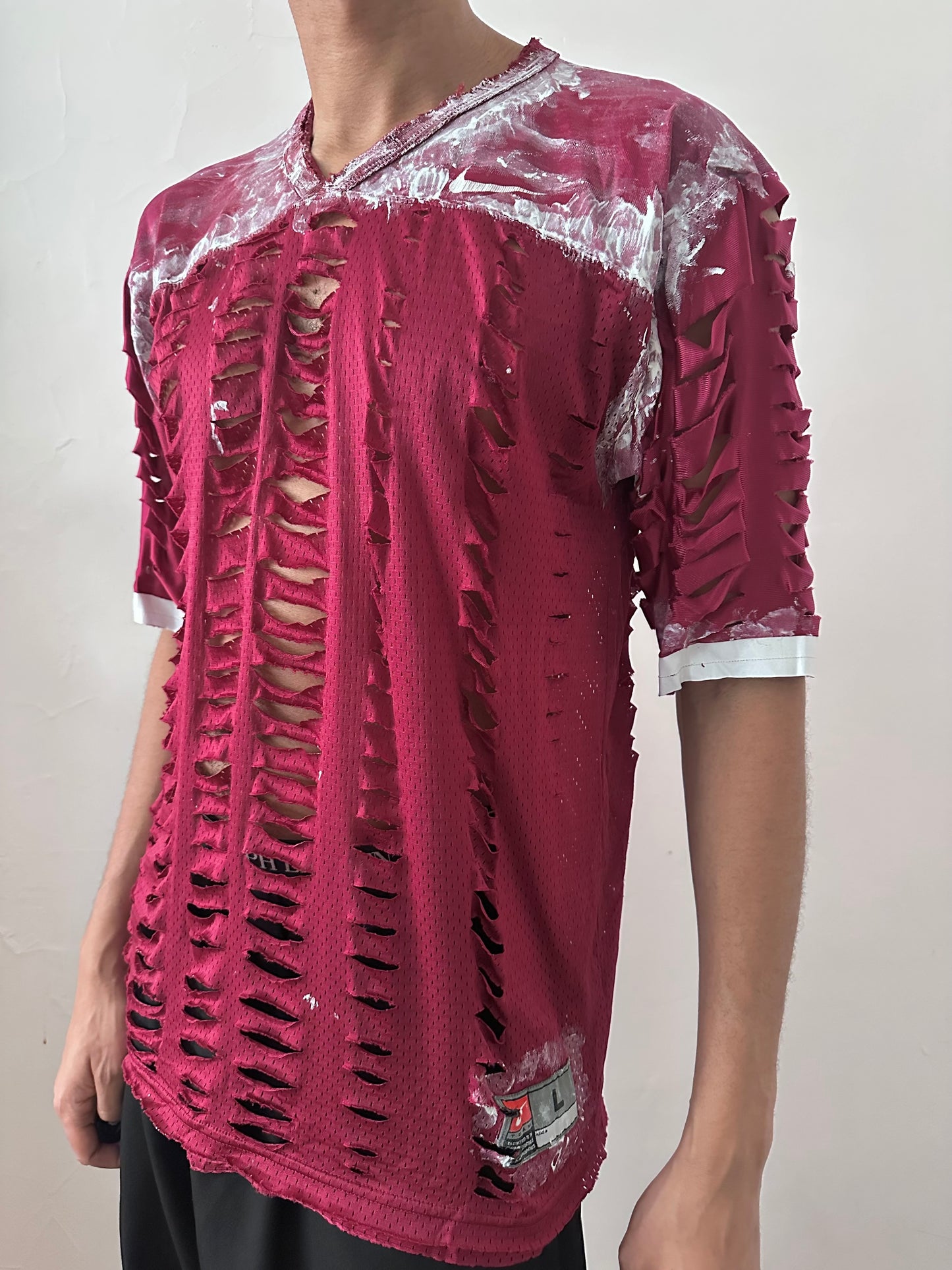 ASTROBOI* X Nike 'BloodThirst' Maroon Mesh Painterly Jersey - Large