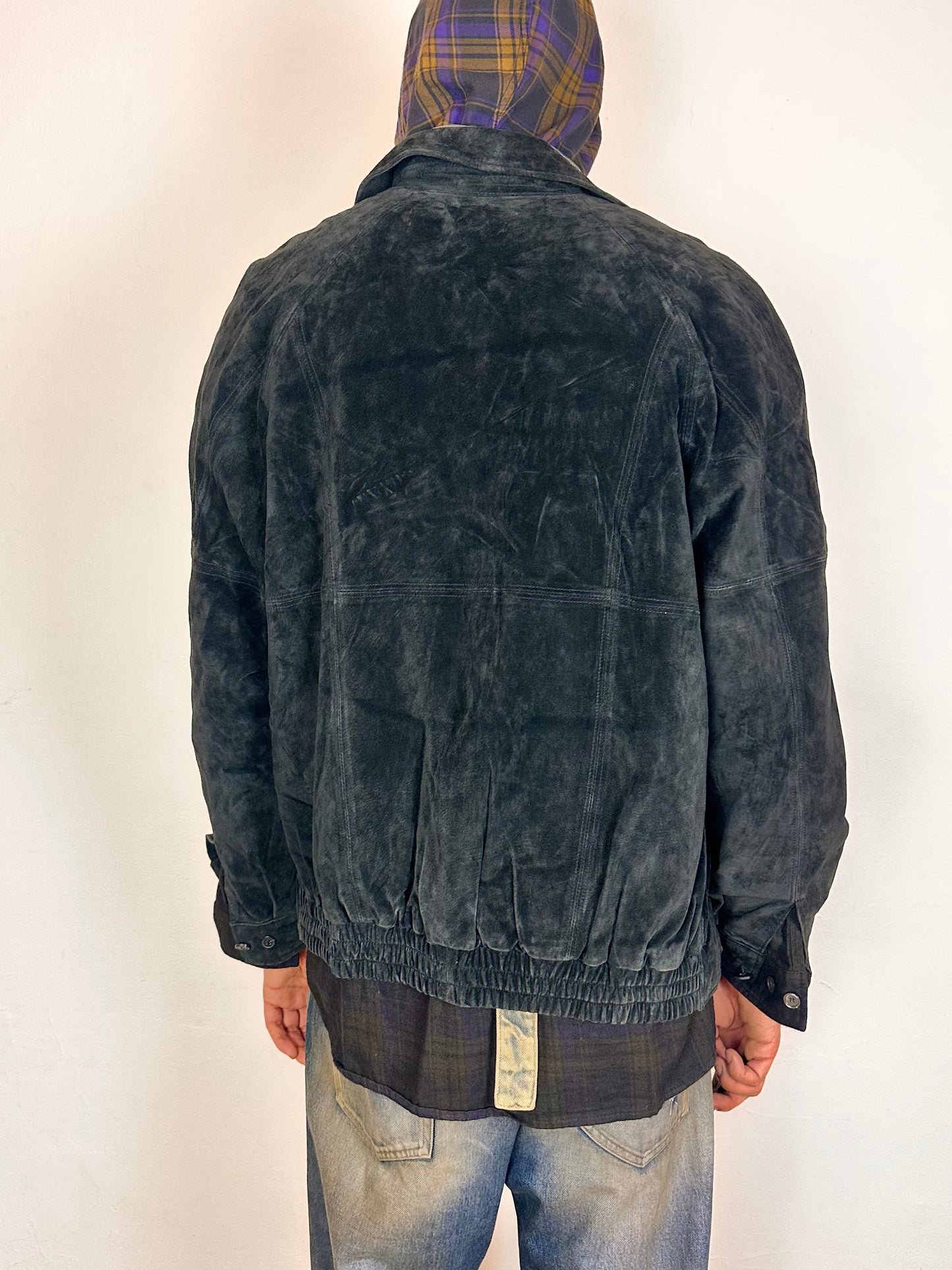 Vintage Newport Harbor Men's Classic Black Suede Jacket - XL