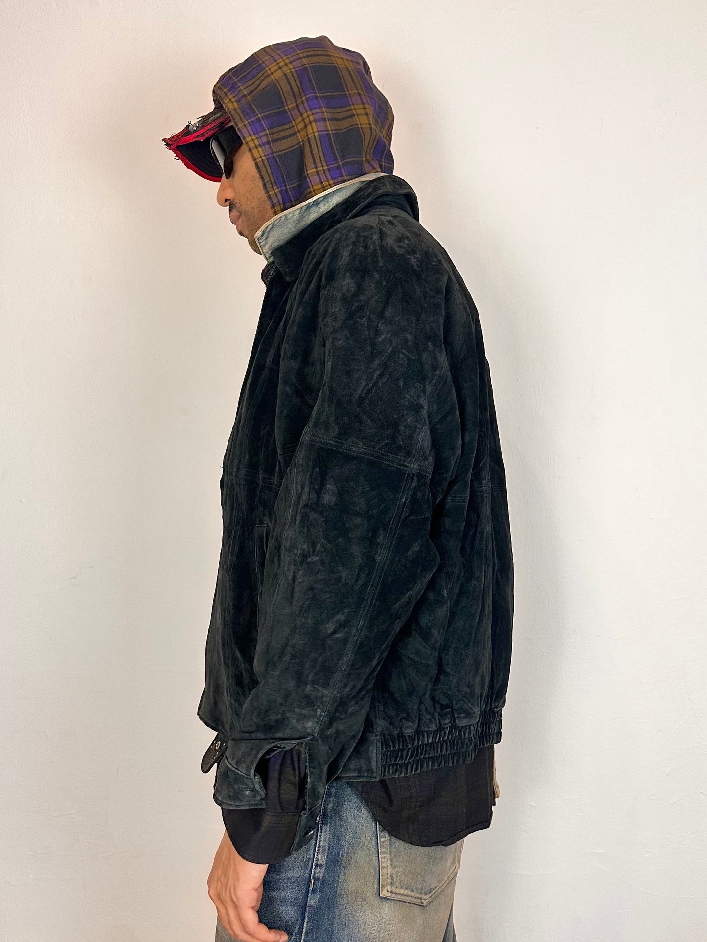 Vintage Newport Harbor Men's Classic Black Suede Jacket - XL