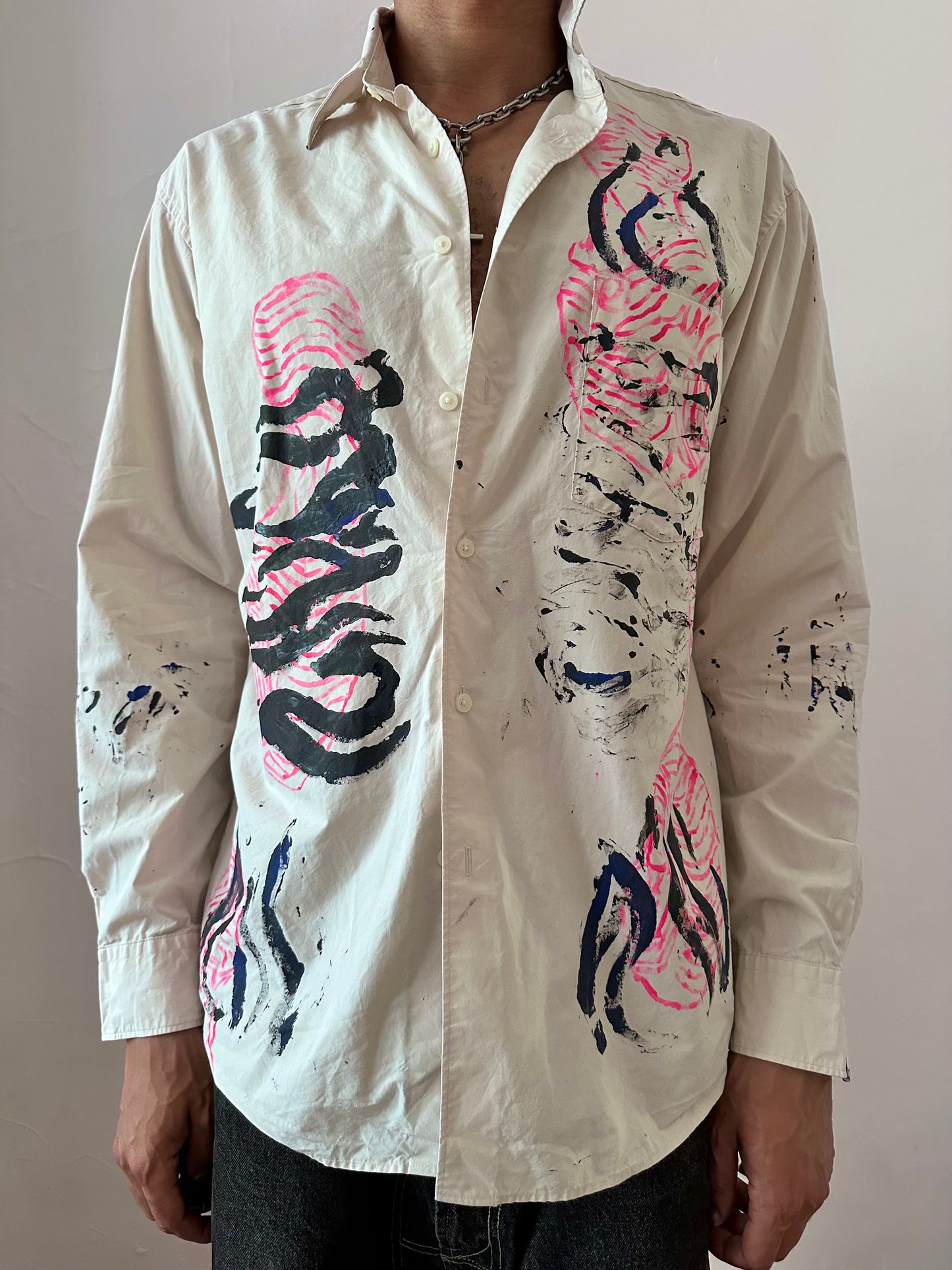 ASTROBOI* x Uniqlo 'Tattoo' Tan Graphic Button Up Shirt - XL