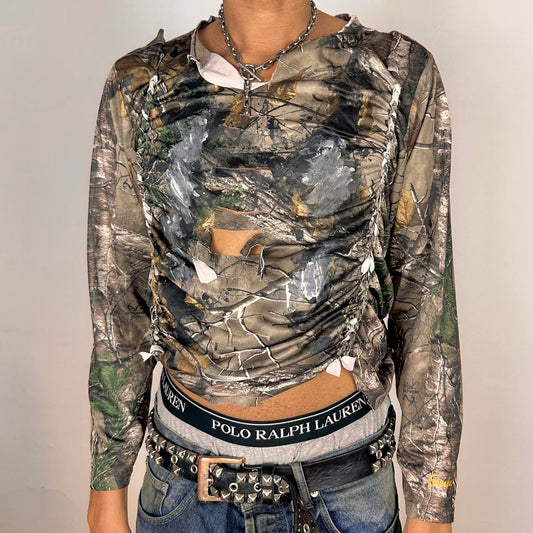 ASTROBOI* Brown Camo Real Tree Braided Top - Large