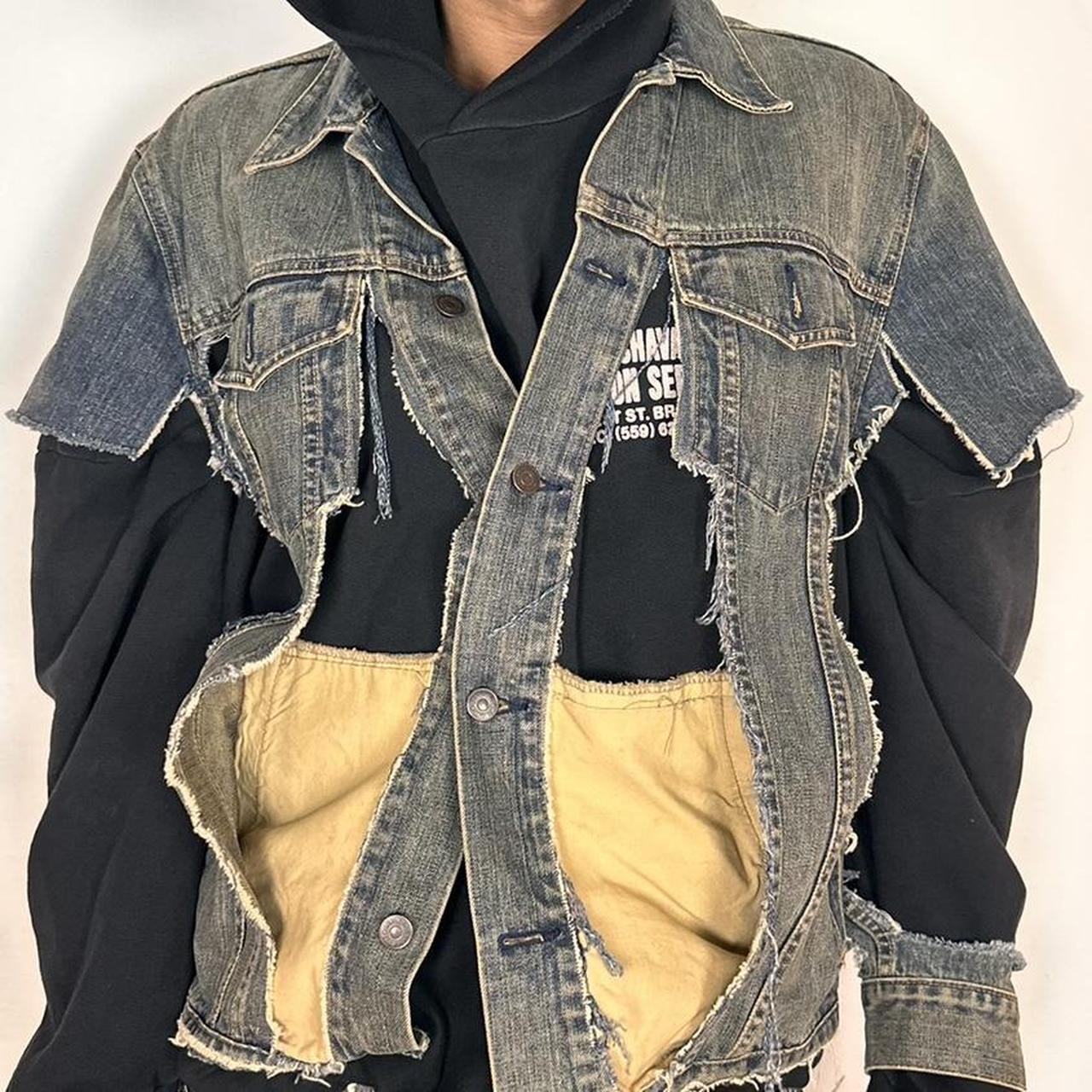ASTROBOI* DECONSTRUCTED SAMURAI DENIM JACKET _ XL