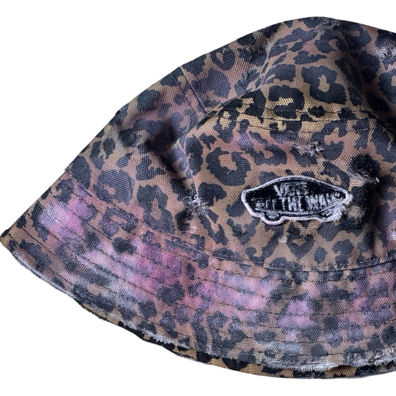 Vans Brown Cheetah Print Pierced Bucket Hat 