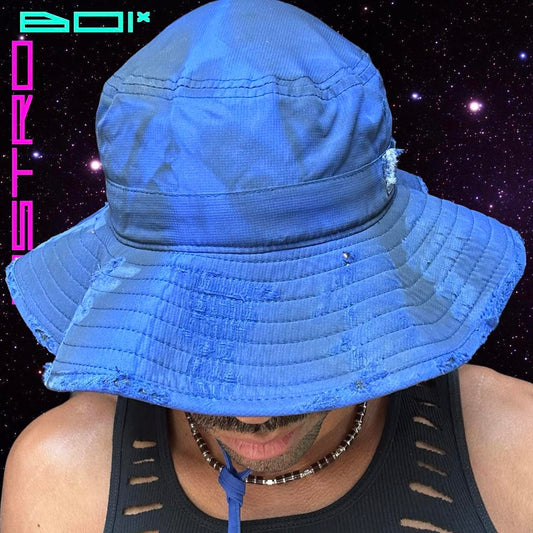 ASTROBOI* BLUE DISTRESSED CAMP BOOIE HAT