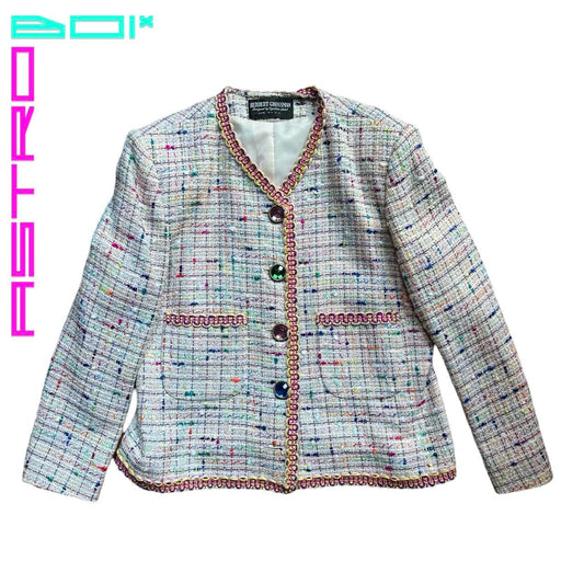 Ladies fitted tweed blazer - front 