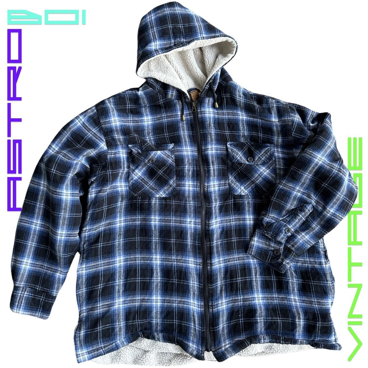 SAINT JOHNS BAY PLAID FLANNEL SHERPA JACKET _ XXL