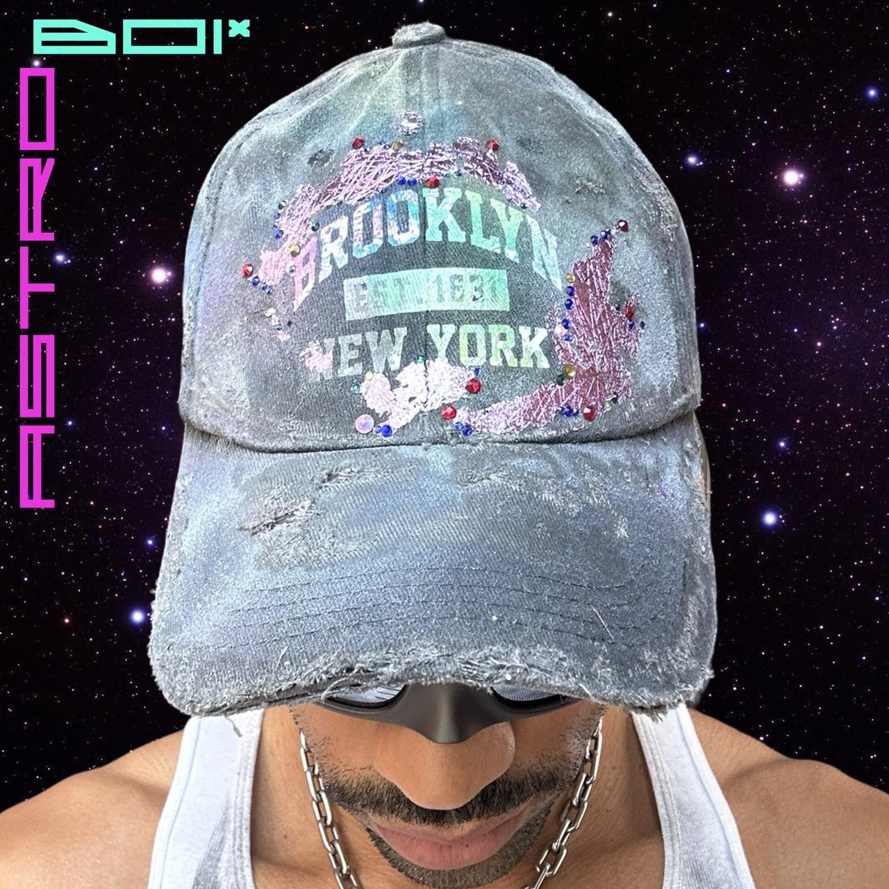 Brooklyn NYC Unique mens & womens distressed rhinestone bling baseball cap