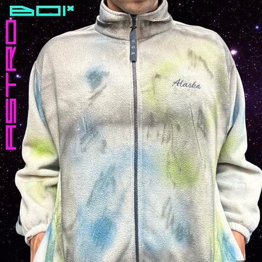 'Alaska' Fleece Airbrushed Zip Up Jacket