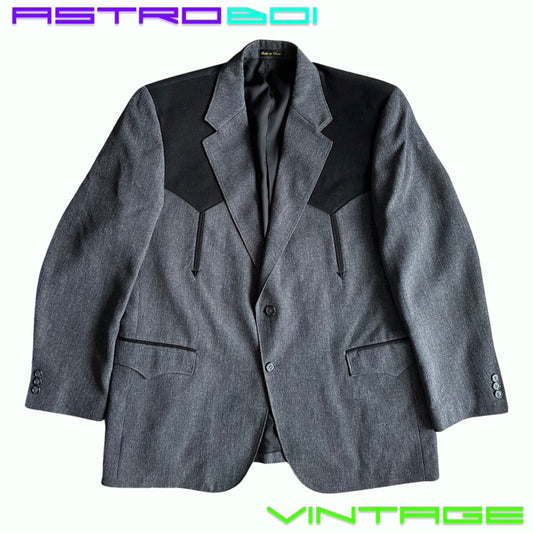 VINTAGE GREY WESTERN BLAZER_XL