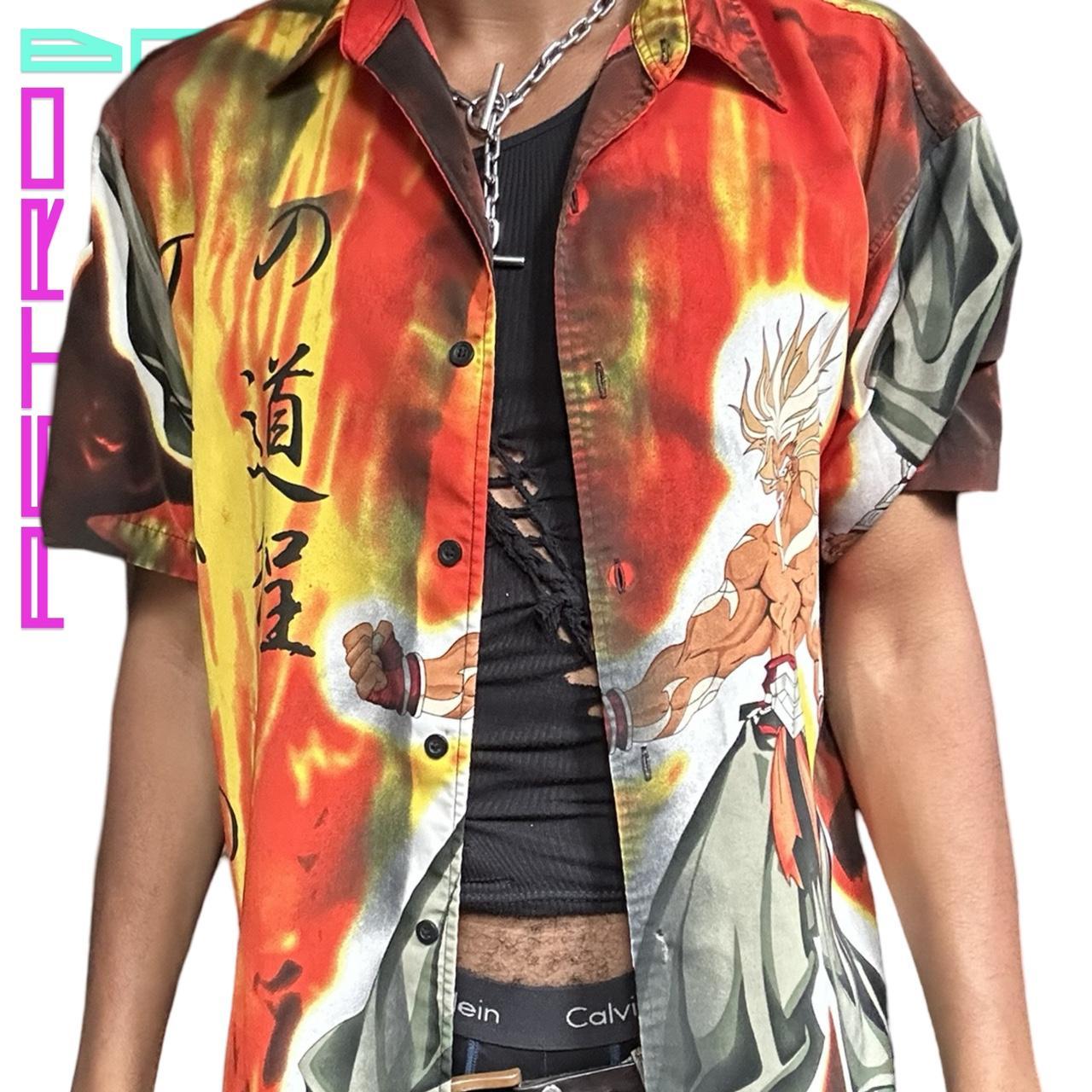 ASTROBOI Y2K DTEK SPORT ORANGE ANIME SHIRT _ LARGE