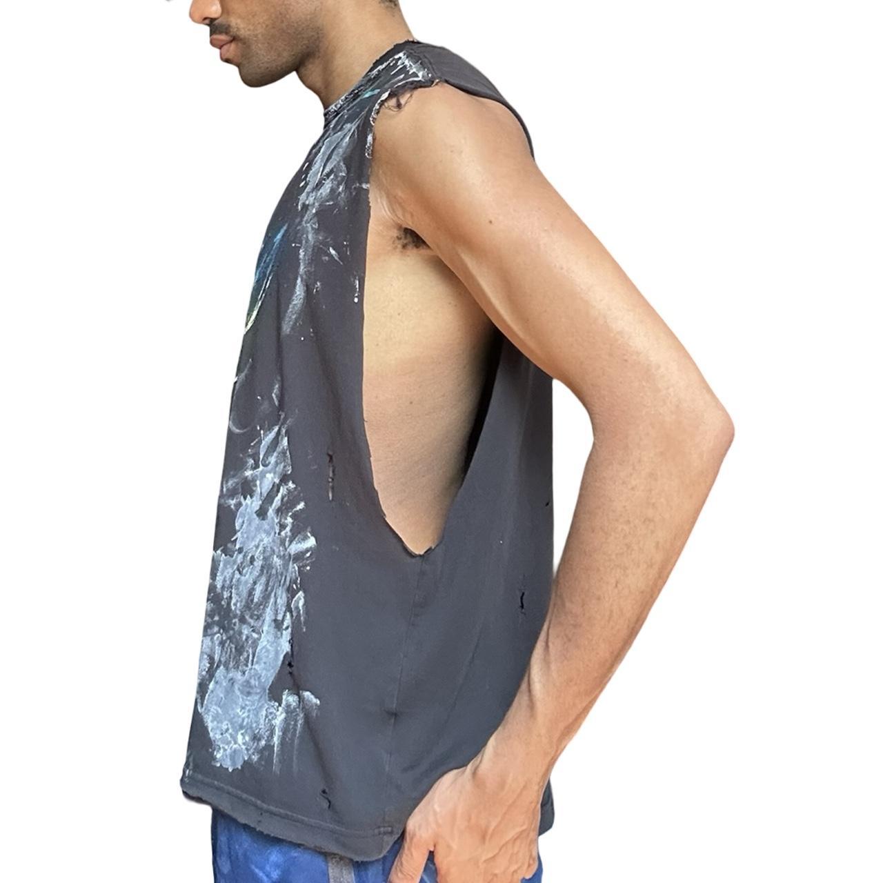 ASTROBOI* x Nike Celestial Navy Football Graphic Sleeveless Muscle Shirt – left