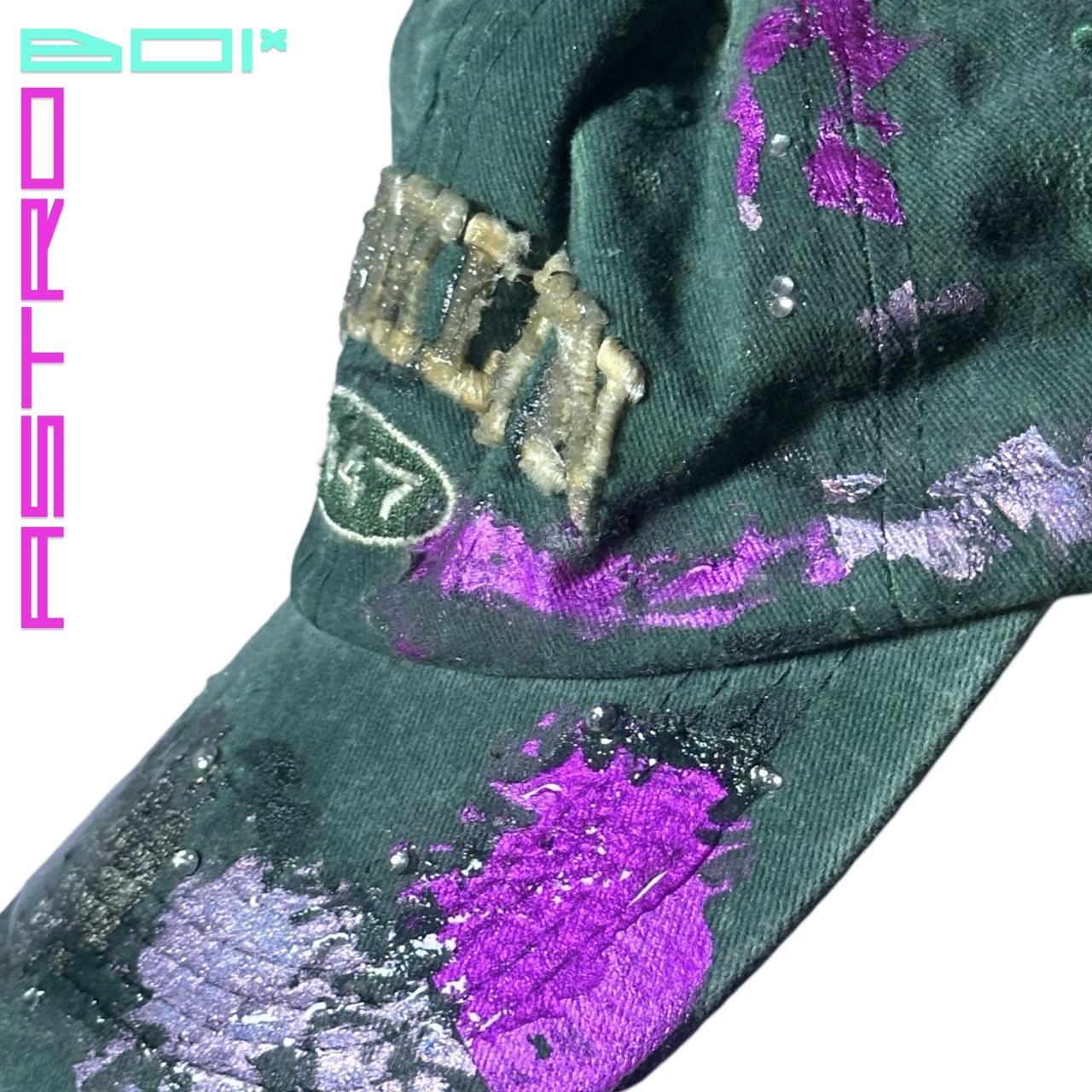 ASTROBOI* 'Paint Slab' Green Distressed Resin Baseball Hat