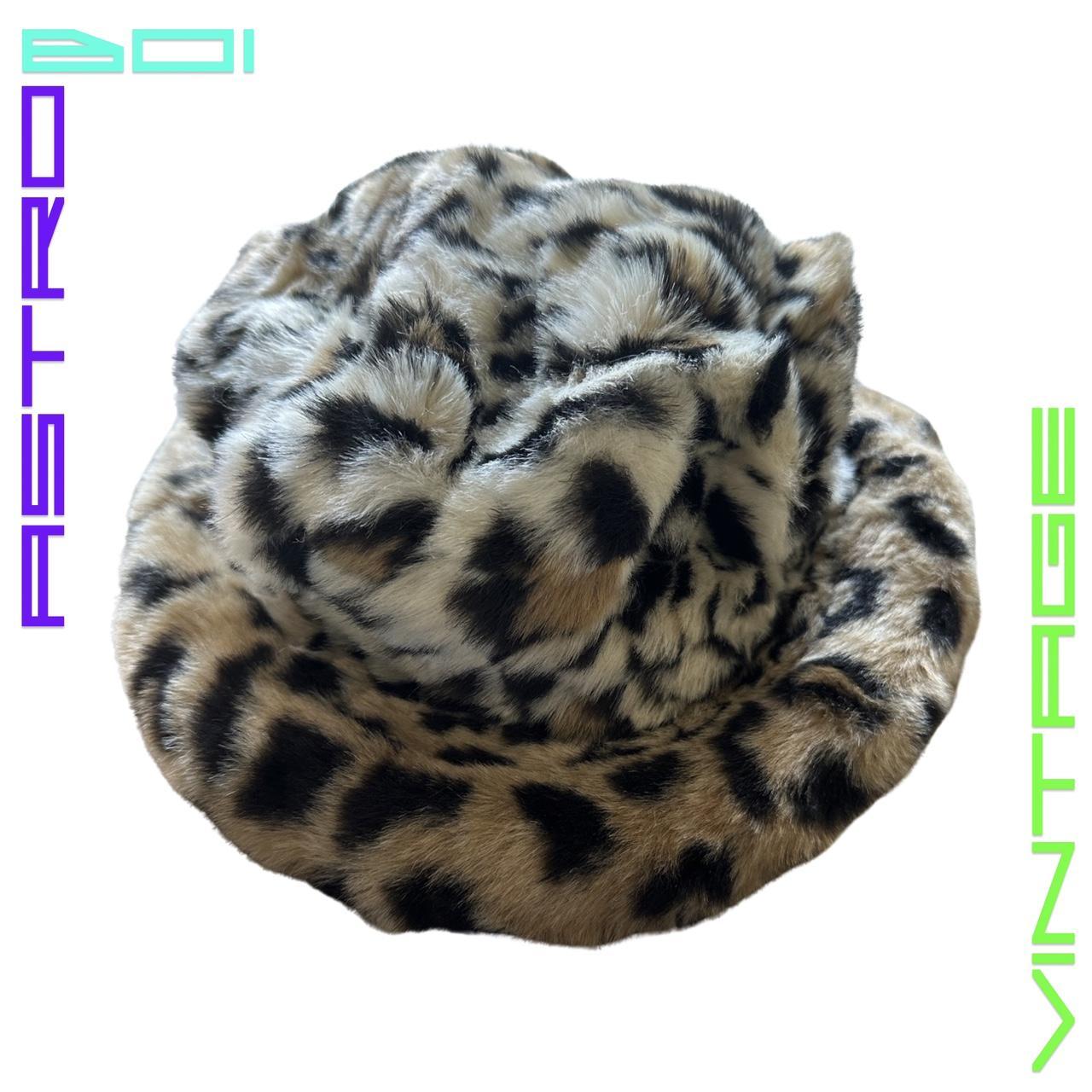 FAUX CHEETAH FUR WINTER HAT