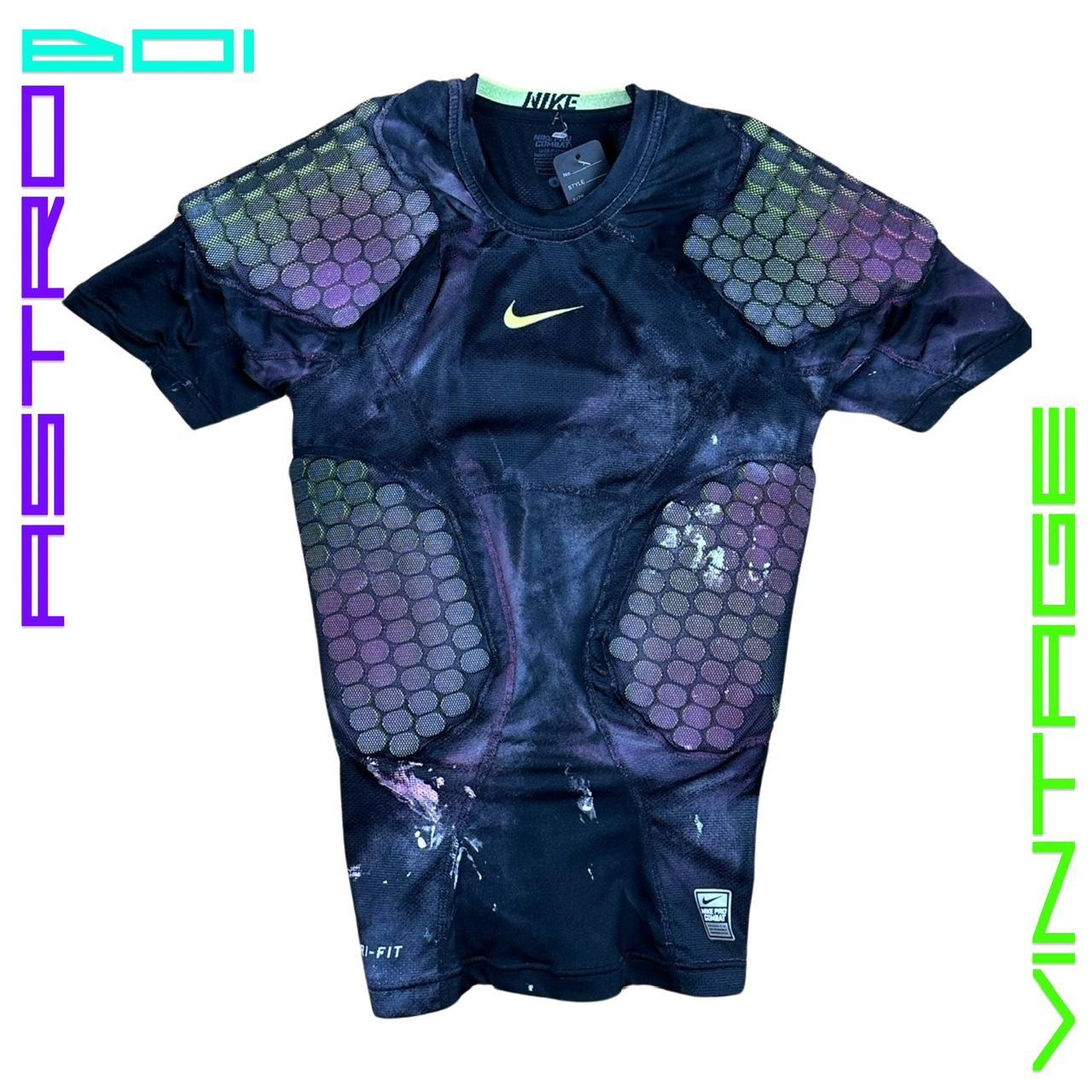 ASTROBOI* NIKE PRO BLACK FUTURISTIC COMPRESSION TOP