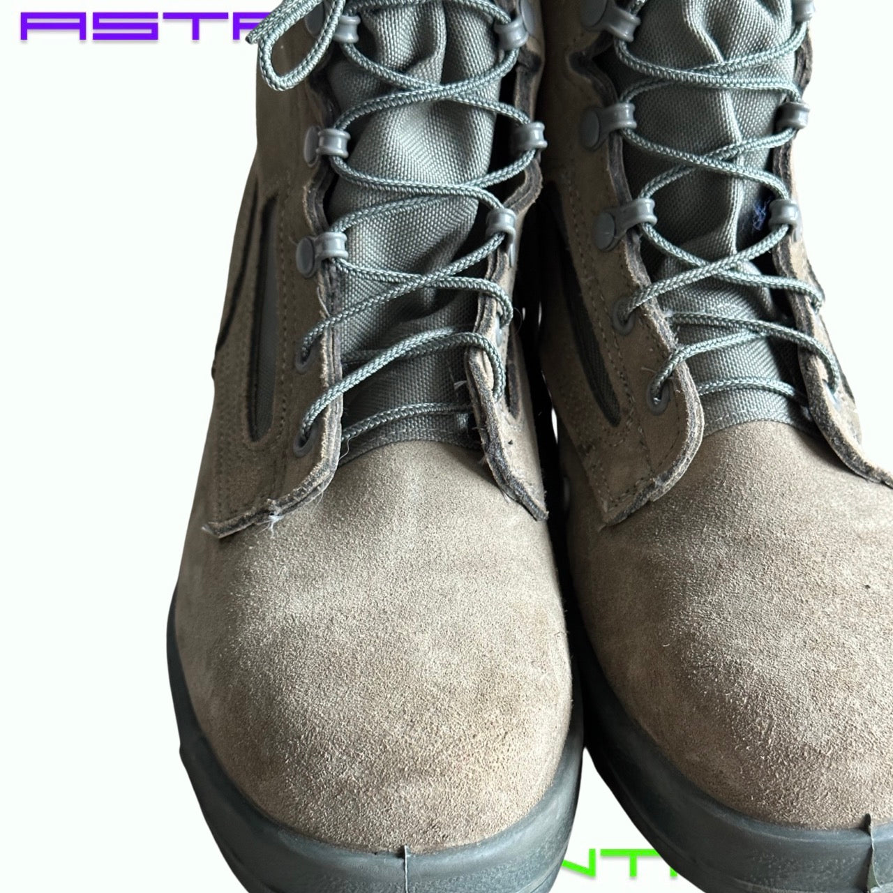 BELLEVILLE KHAKI SUEDED COMBAT BOOTS_9R