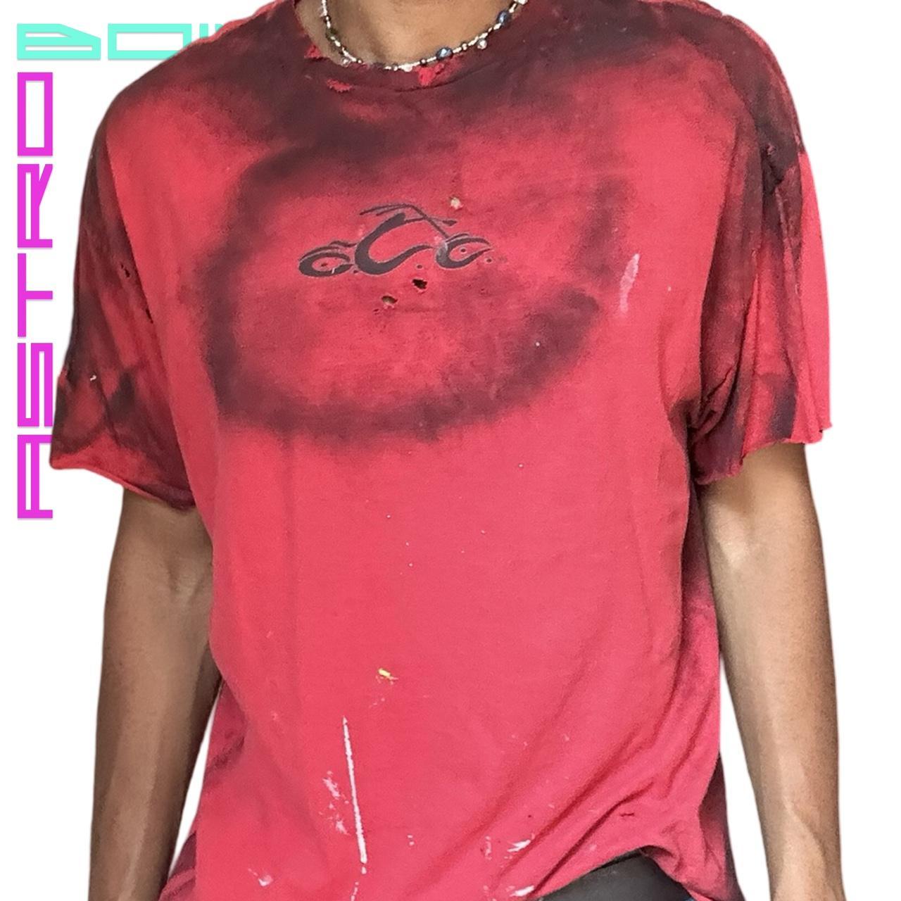 ASTROBOI* ORANGE COUNTY CHOPPERS RED COTTON AIRBRUSHED T-SHIRT _ XXL