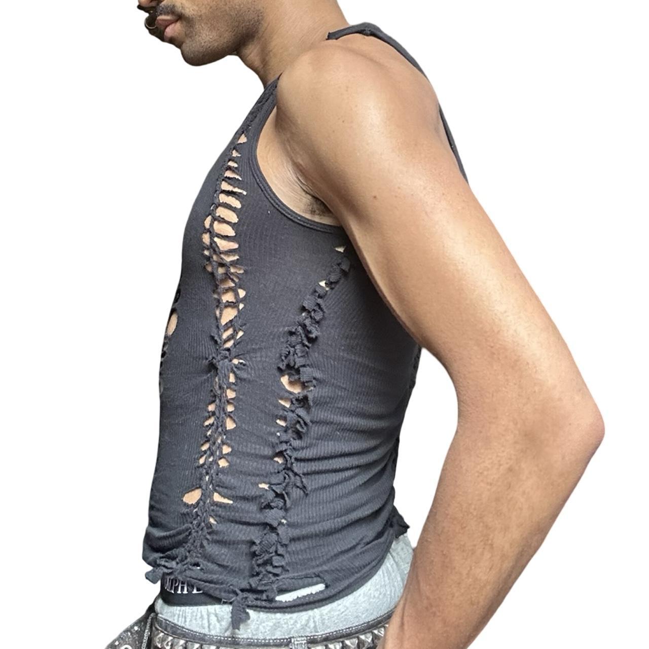 ASTROBOI* 'Lust' Black Braided Twist Tank Top – left 